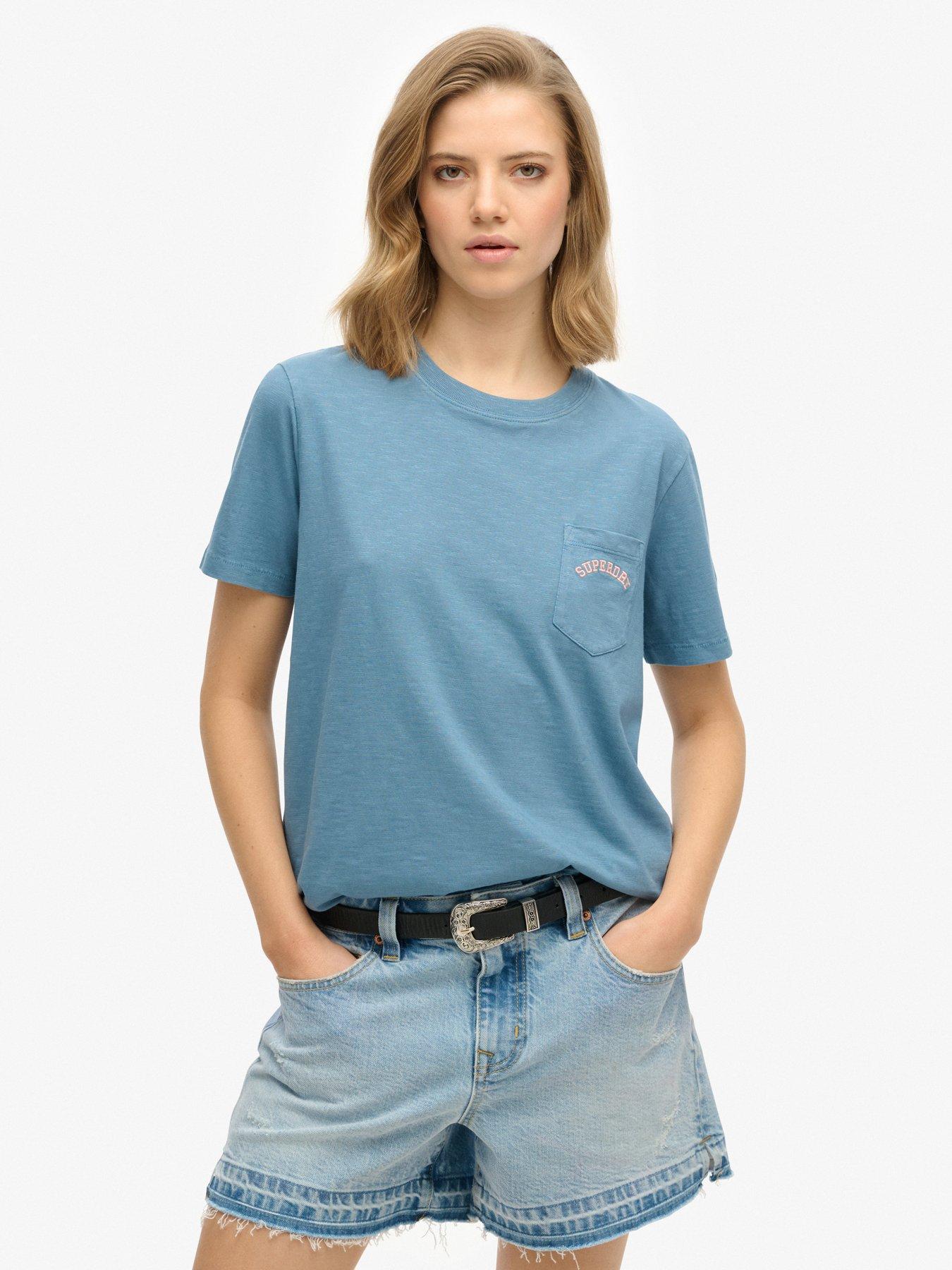 Superdry Essential Logo Gd Pocket Tee - Blue