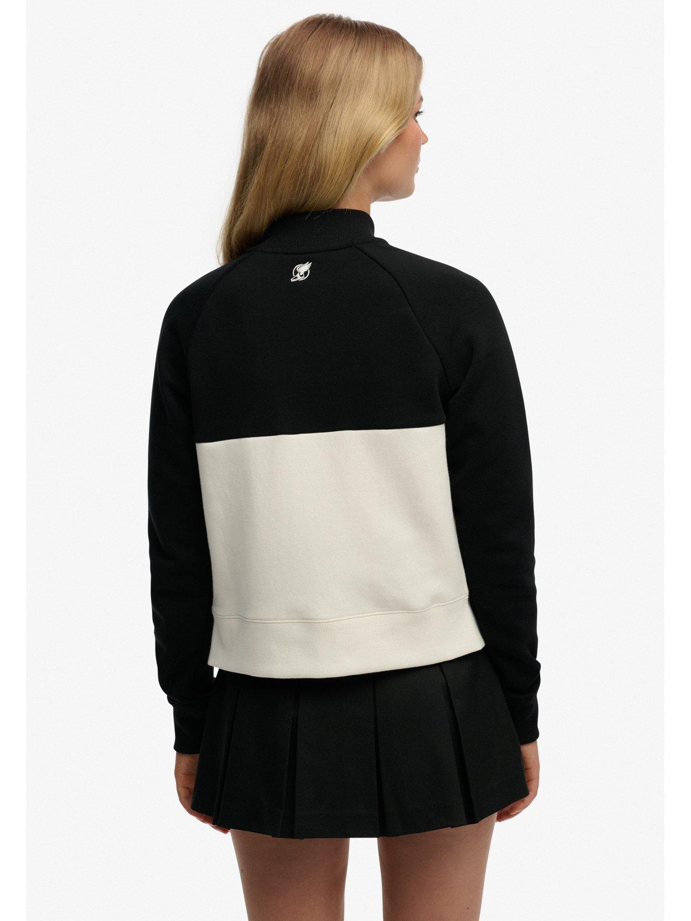 Image 2 of 5 of Superdry Athletic Essentials Zip Through Track Top- Black