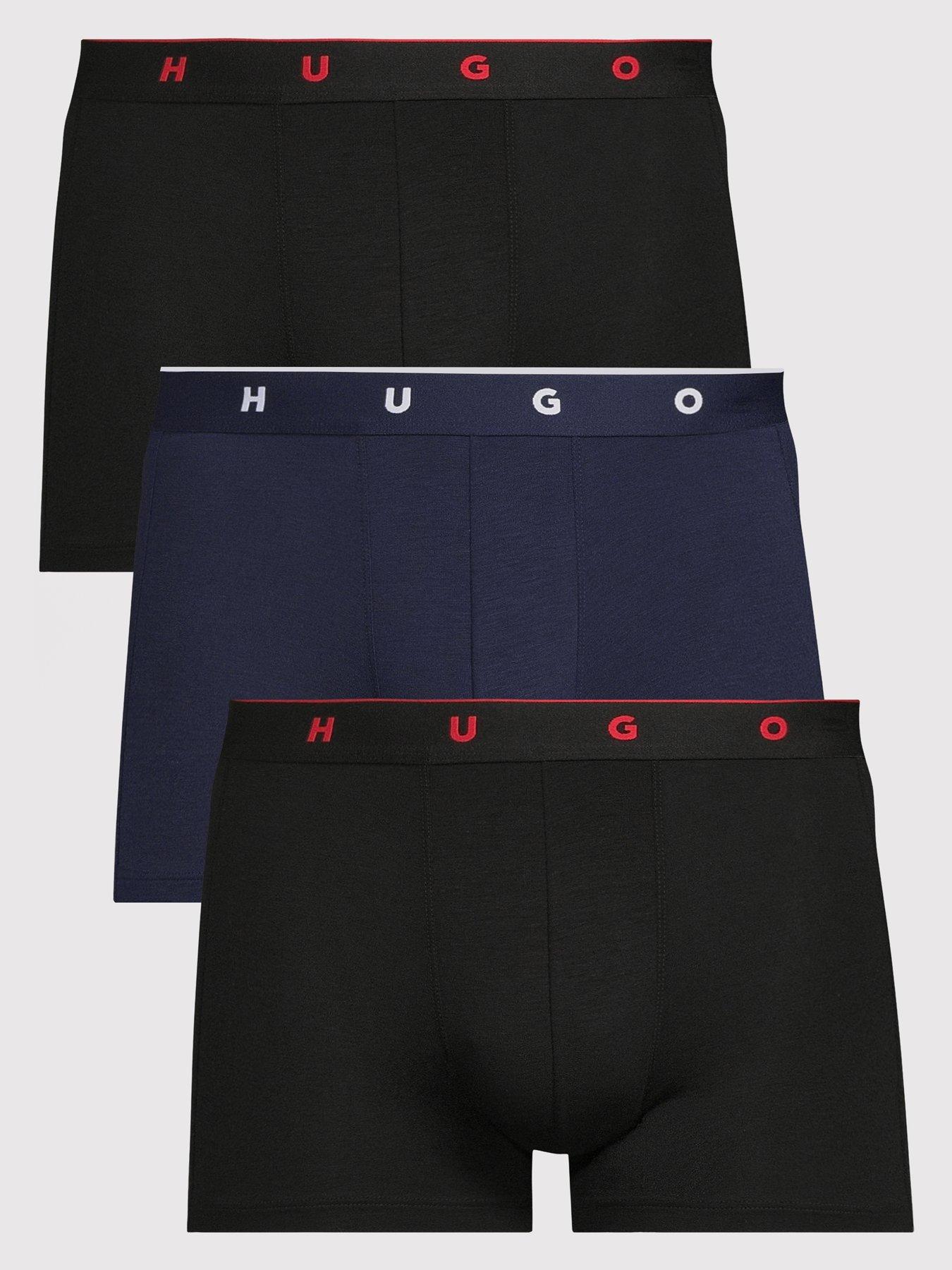 HUGO Bodywear Planet 3 Pack Trunks, Assorted, Size L, Men
