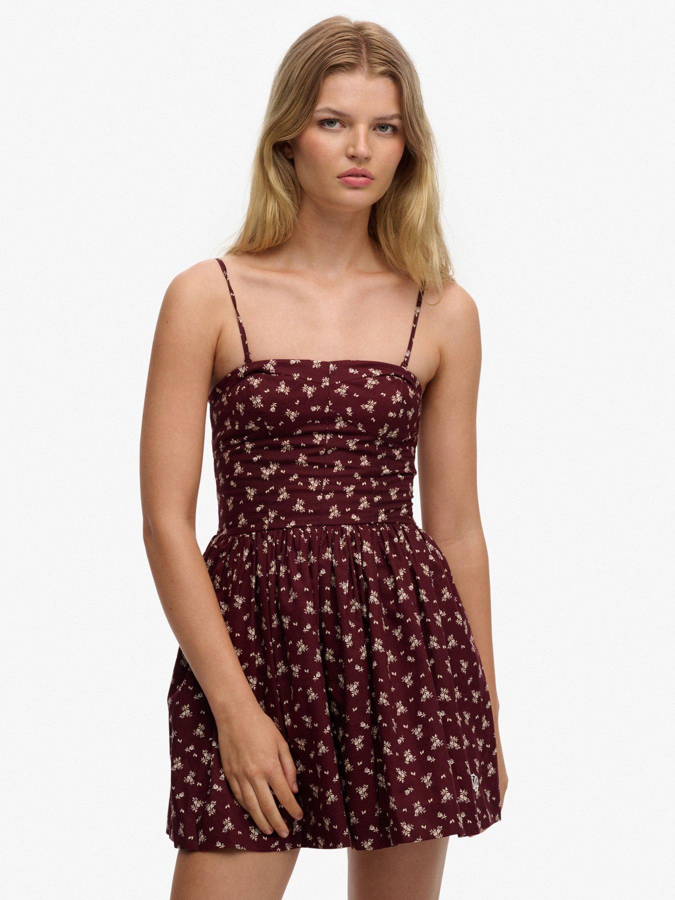 Superdry Corset Cami Mini Dress - Red