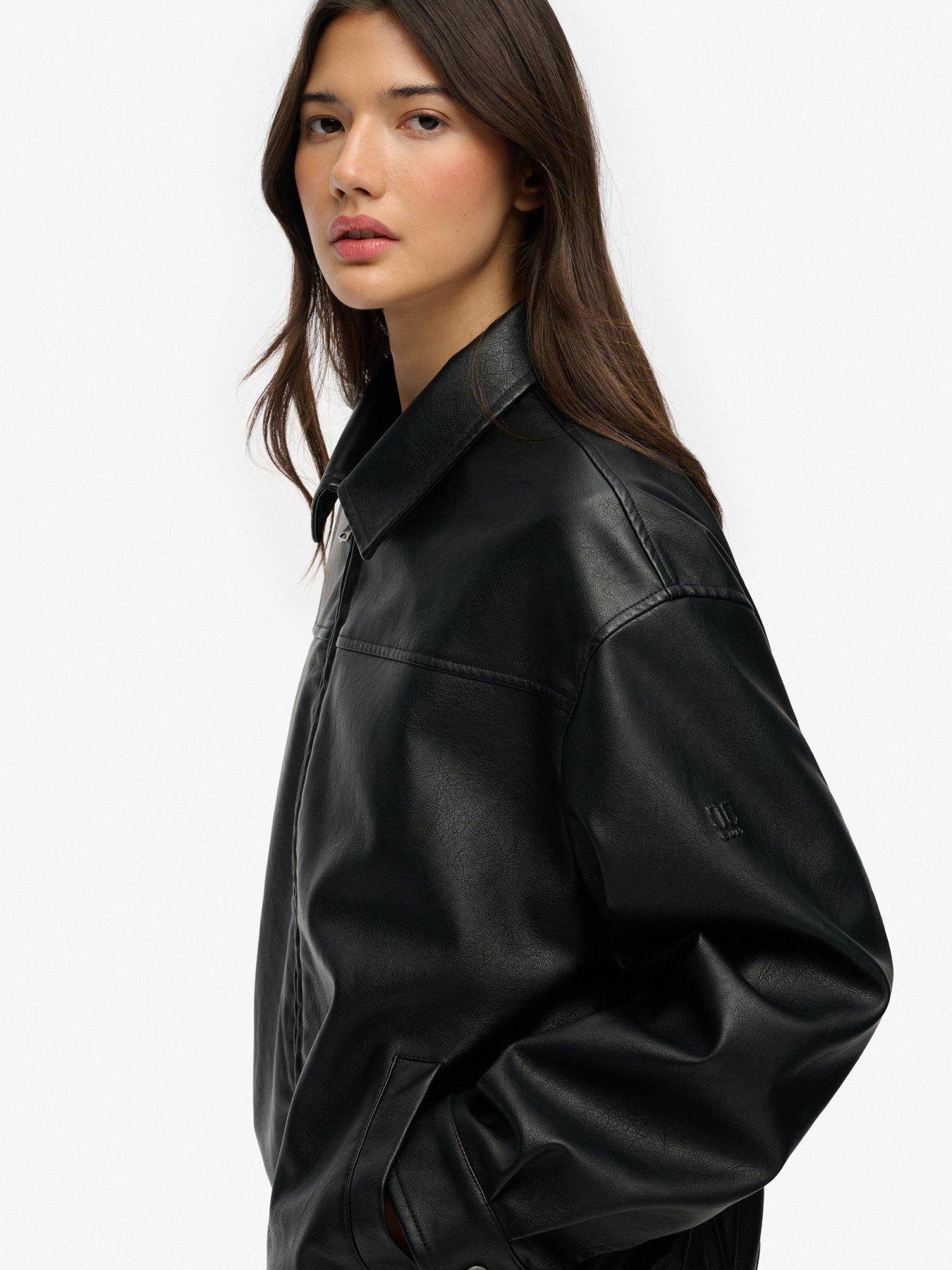 Image 5 of 5 of Superdry Collared Oversize Bomber - Brown