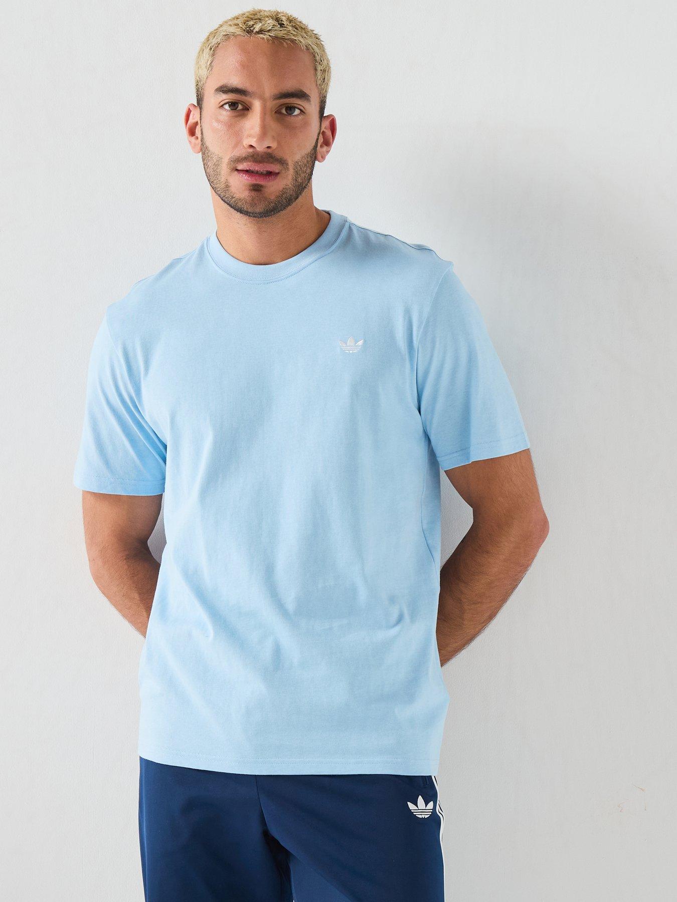 adidas Originals Men's Trefoil Essentials Short Sleeve Cotton T-Shirt - Blue