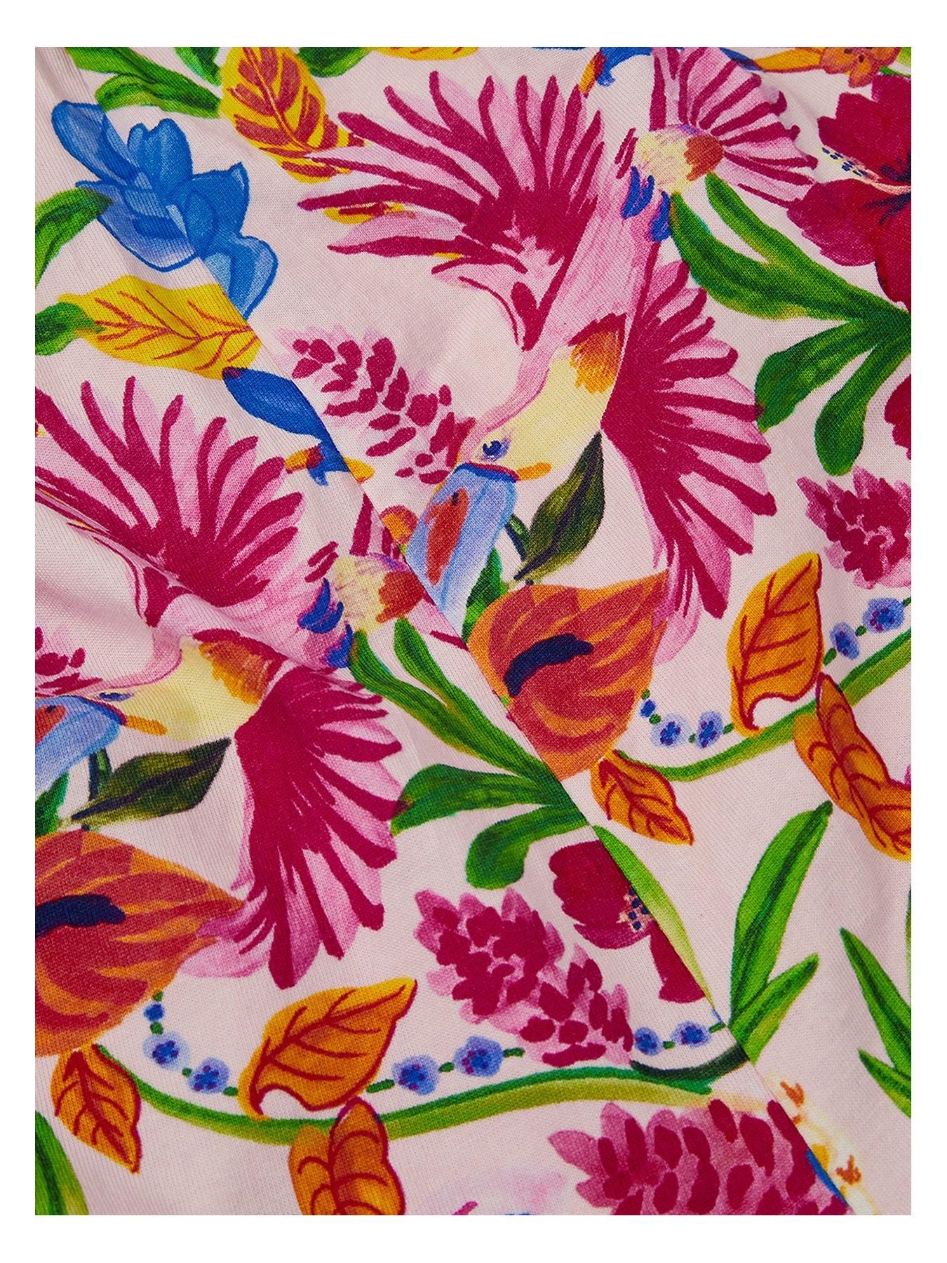 Image 3 of 4 of Monsoon Girls Tropical Jersey Playsuit - Multi