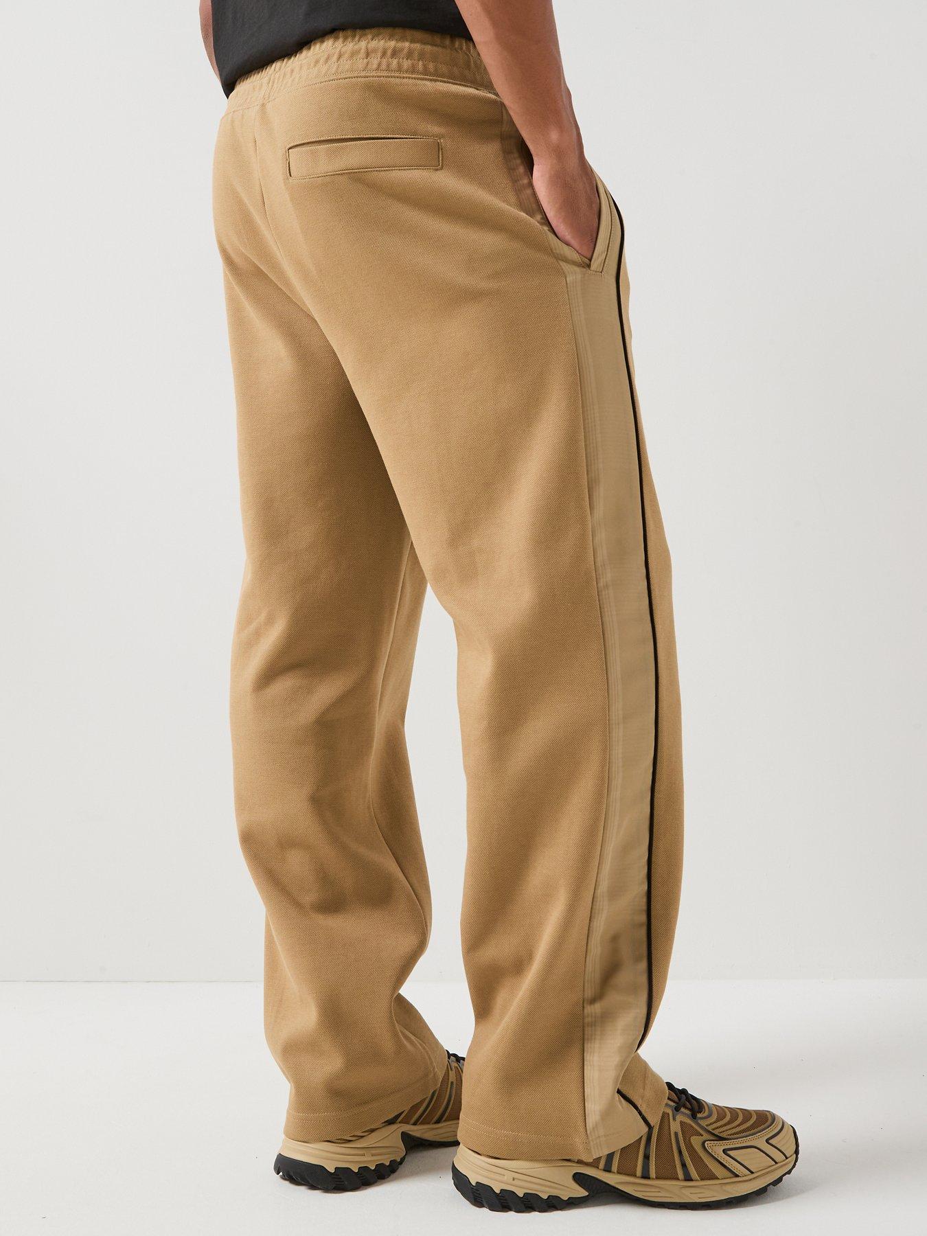 Image 2 of 6 of HUGO Dislano Rose Logo Open Cuff Joggers - Beige