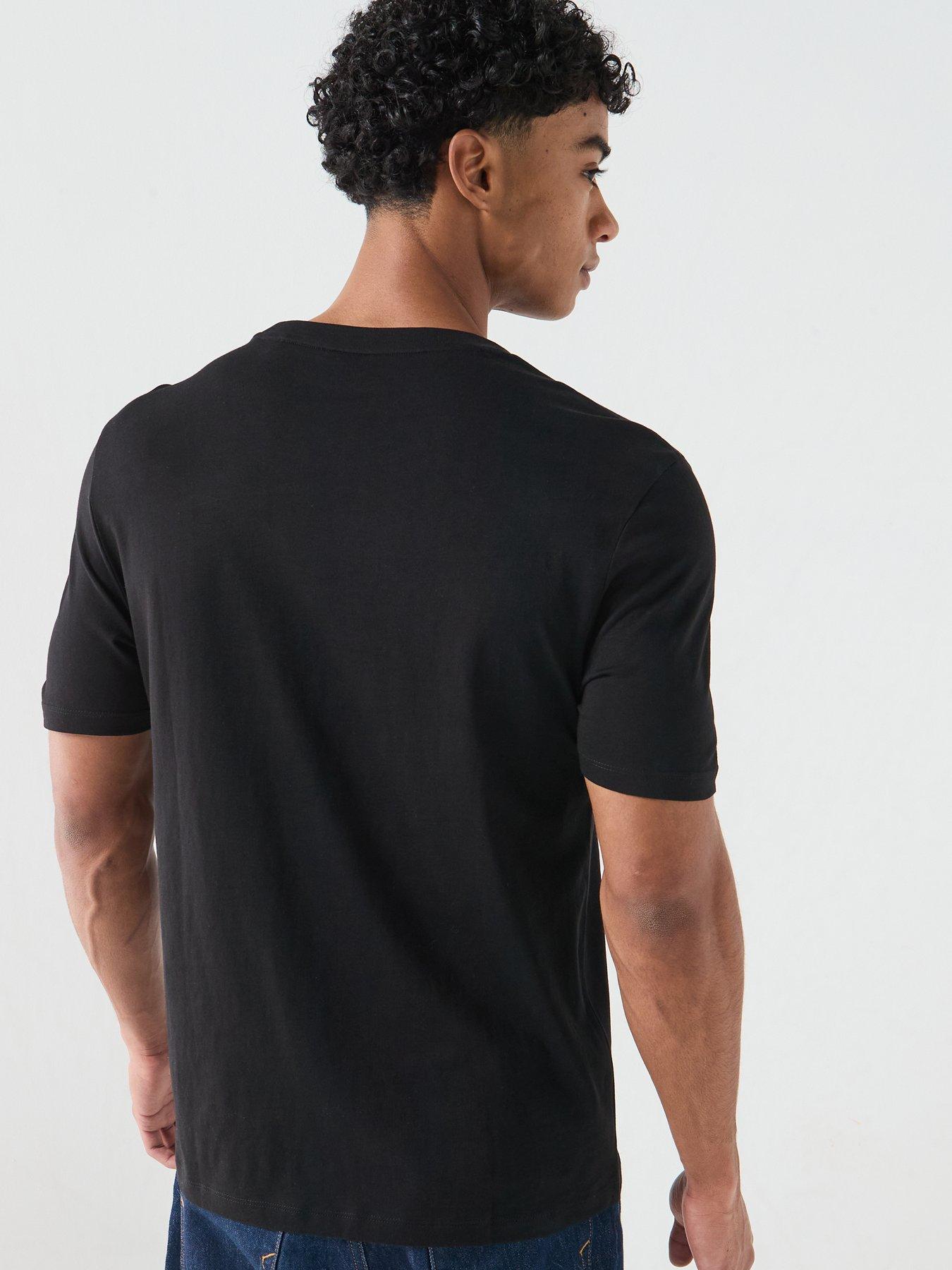 Image 2 of 5 of HUGO Durose Rose Graphic T-Shirt - Black