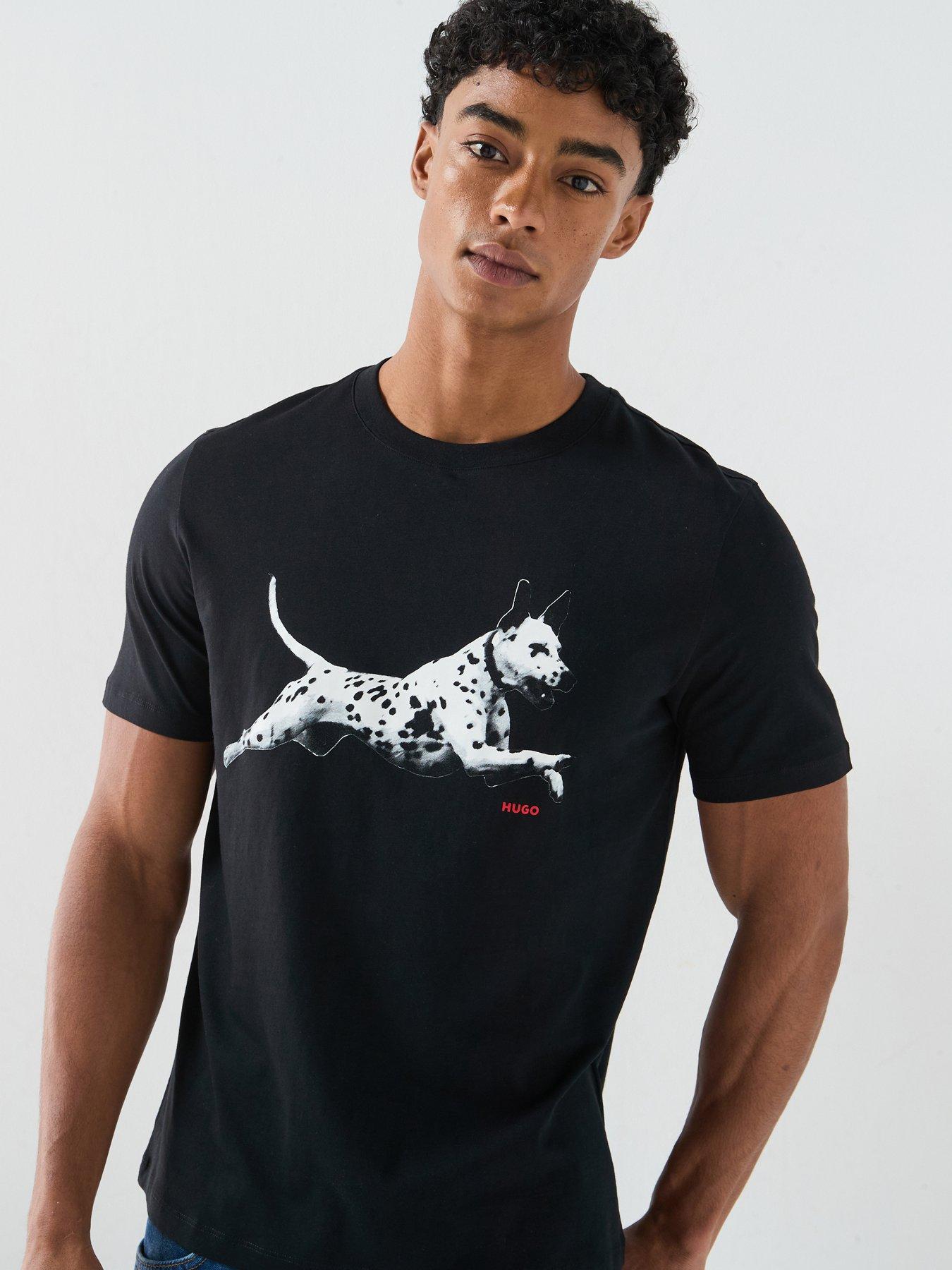 Hugo Dirunn Dalmatian Graphic T-Shirt - Black
