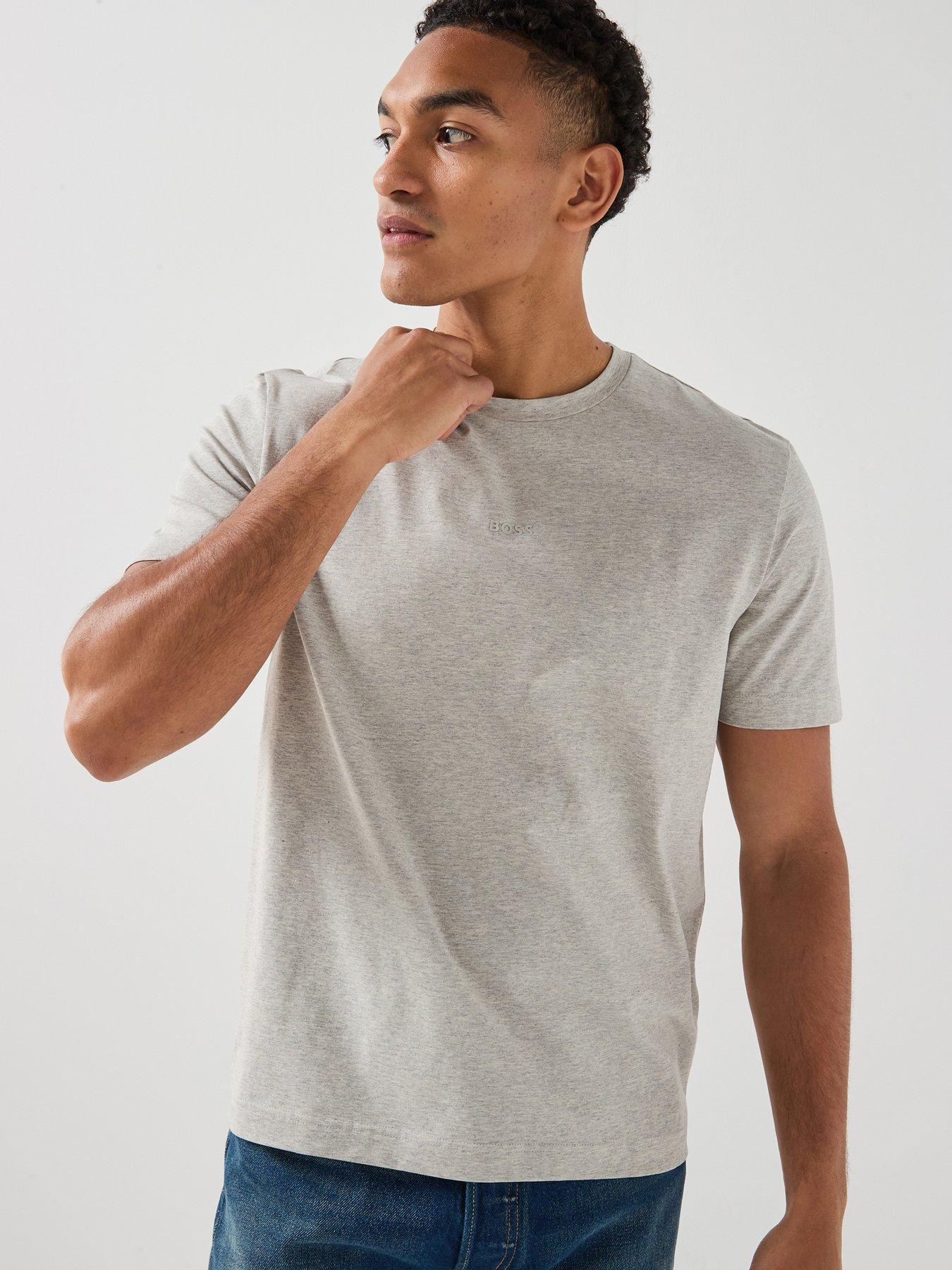 BOSS Tchup Centre & Logo & T-Shirt, Grey, Size 6Xl, Men