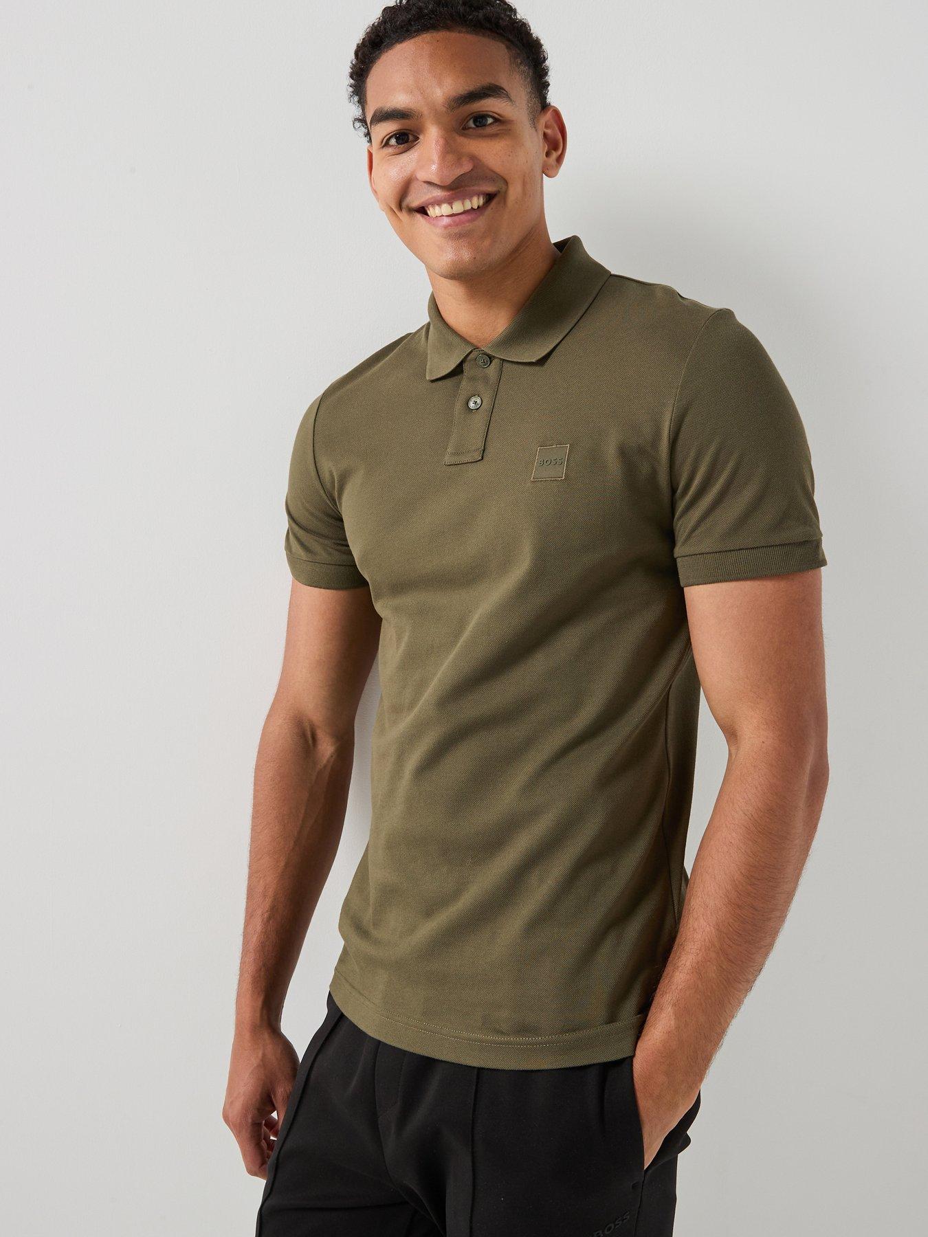 Boss Passenger Tonal Patch Logo Slim Fit & Polo Shirt - Green