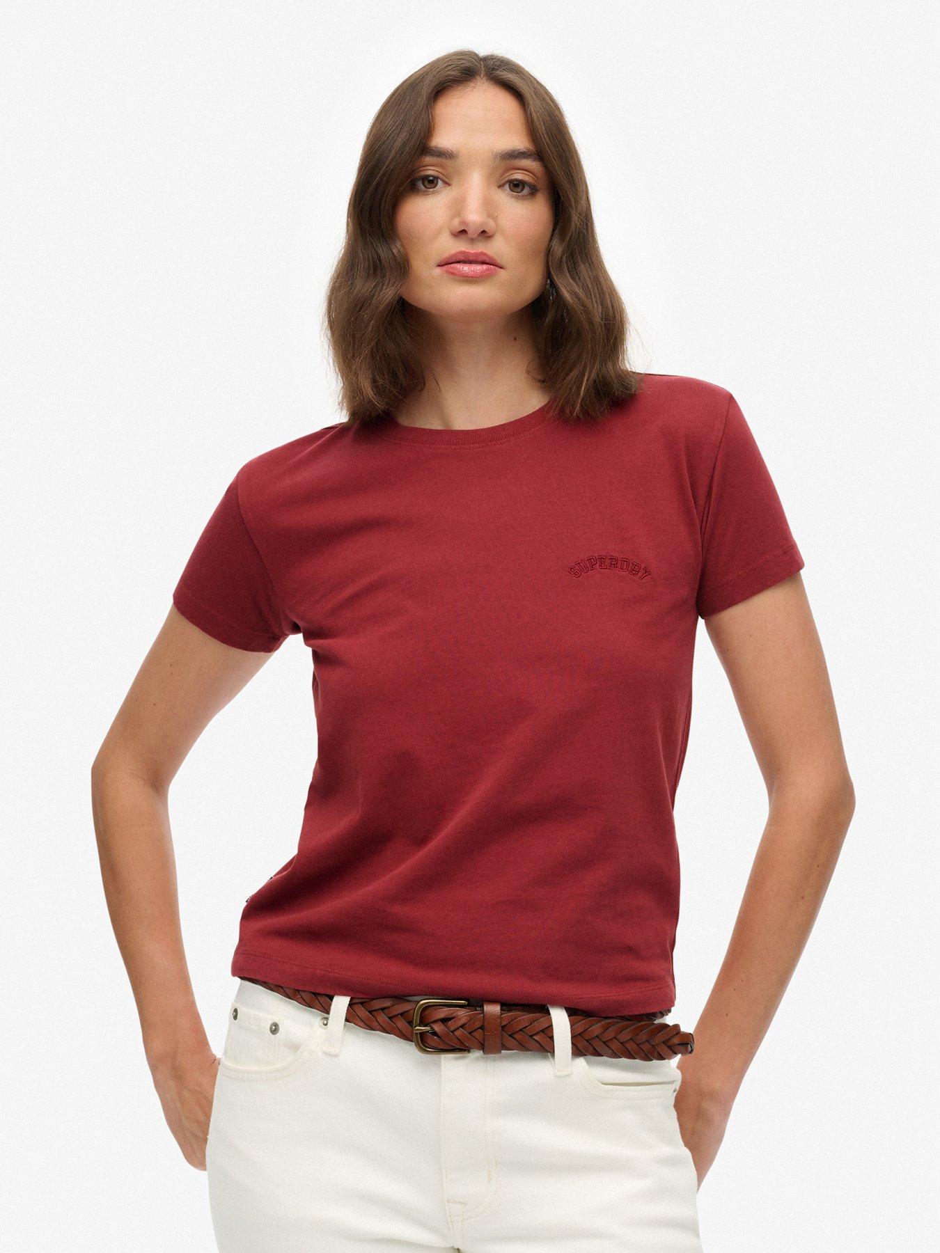 Superdry Essential Logo Fitted T-Shirt - Red
