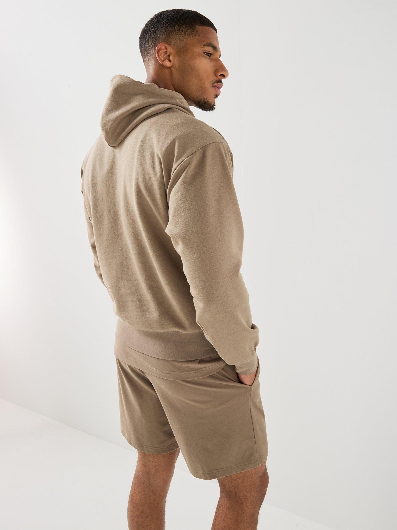 Image 2 of 4 of adidas Sportswear Mens Essentials Feelcozy Fleece Hoodie - Beige