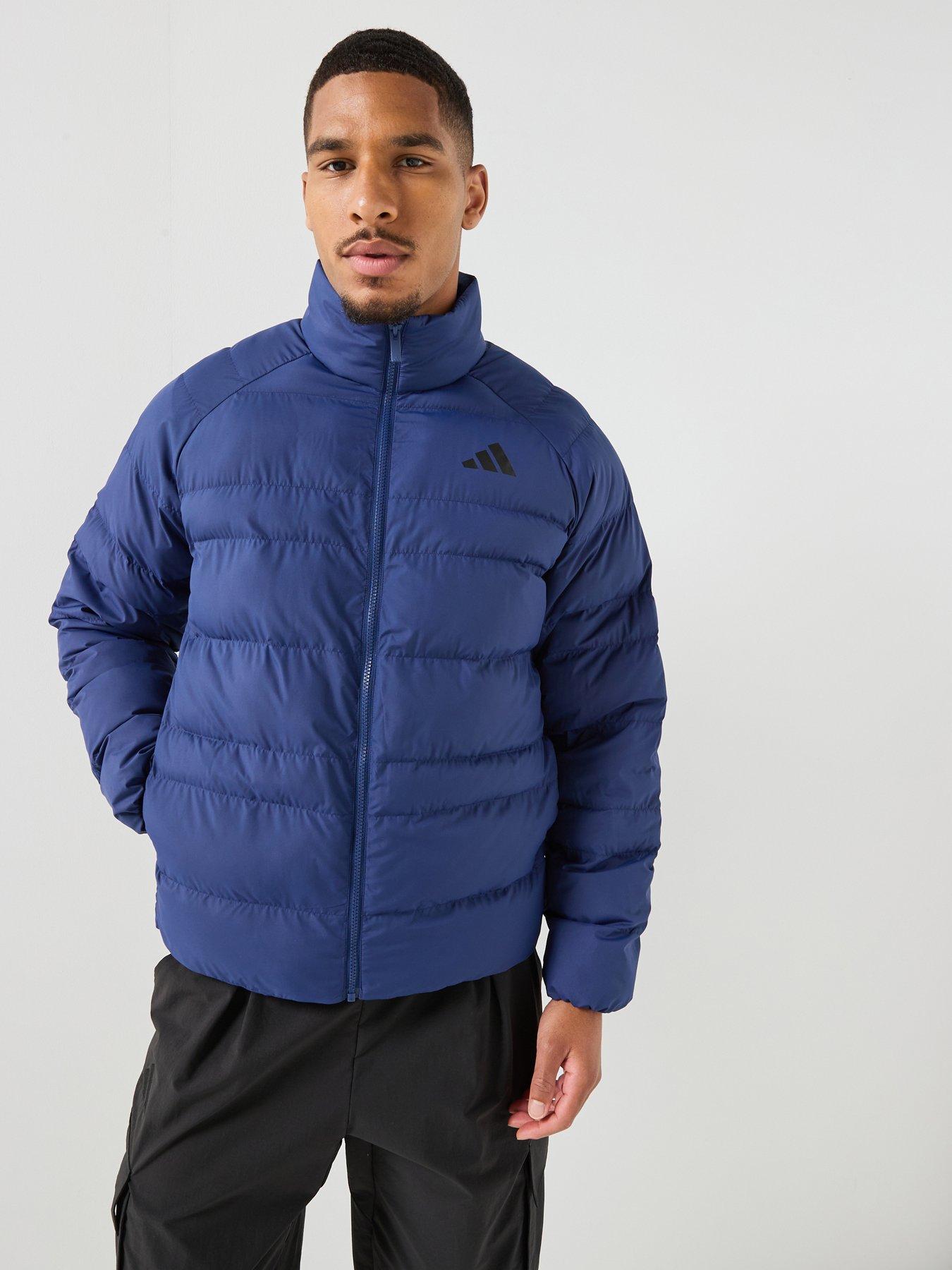 Image 1 of 6 of adidas Sportswear Mens Essentials Superdown Padded Jacket - Blue