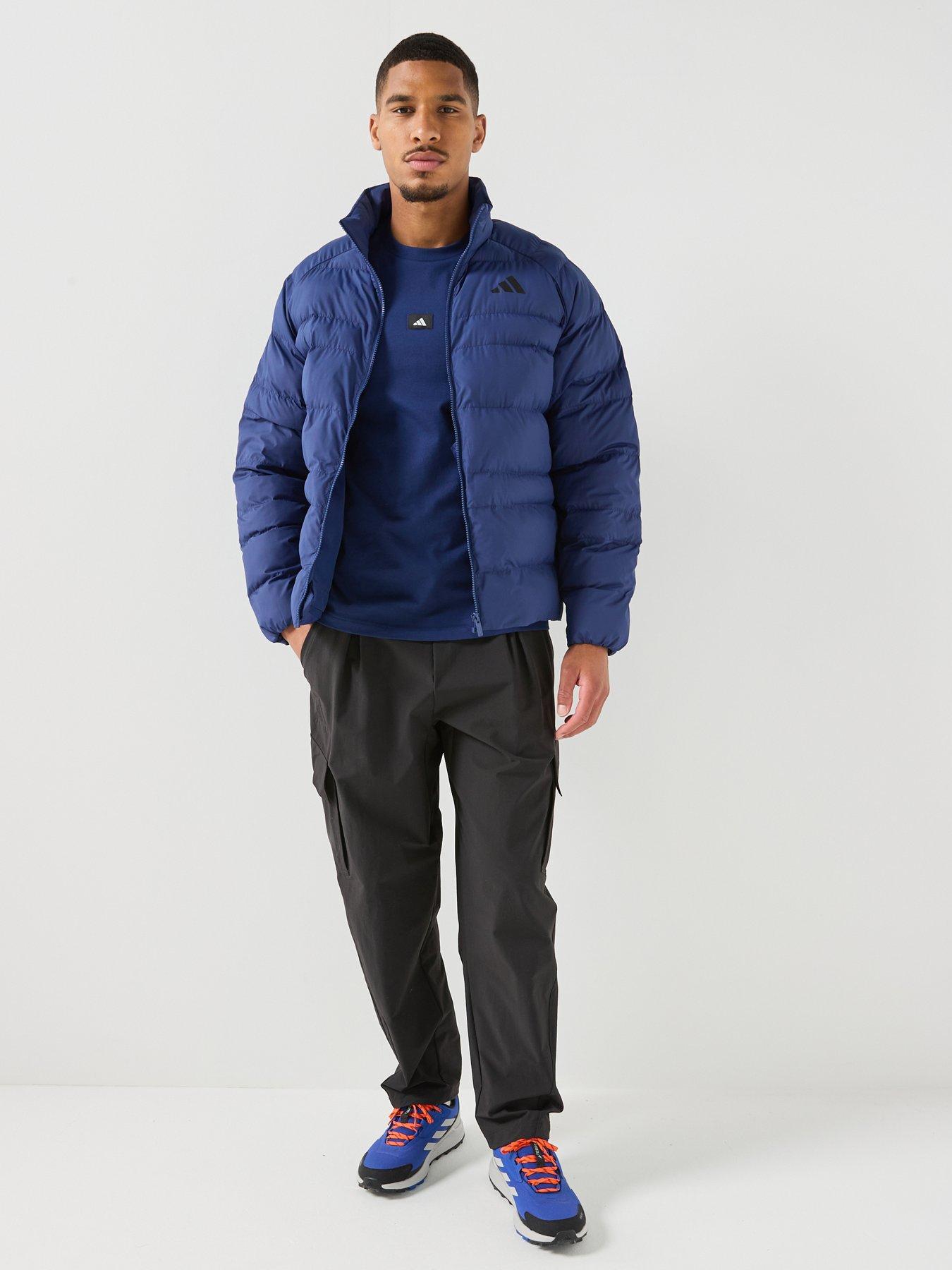 Image 3 of 6 of adidas Sportswear Mens Essentials Superdown Padded Jacket - Blue