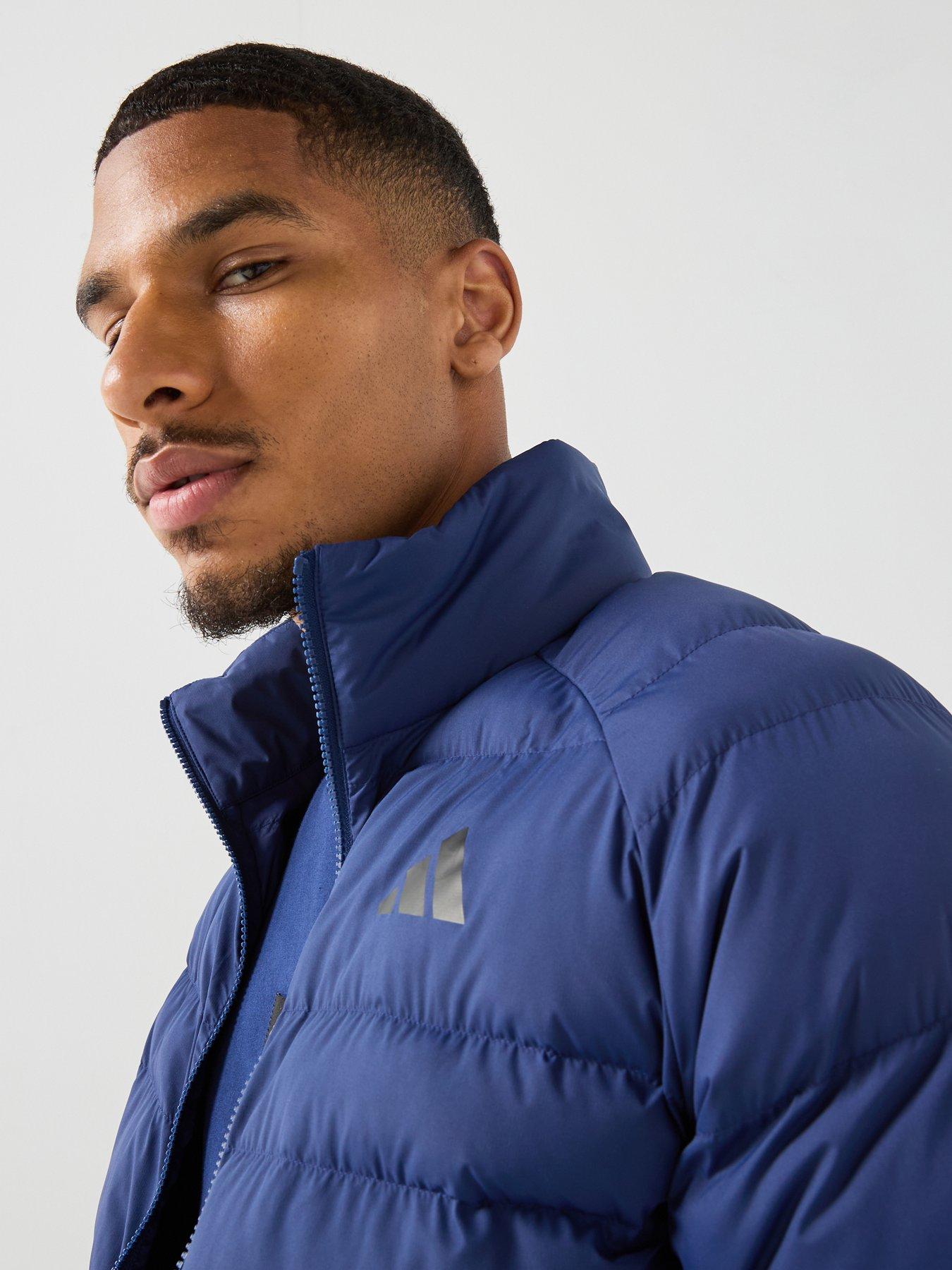 Image 4 of 6 of adidas Sportswear Mens Essentials Superdown Padded Jacket - Blue