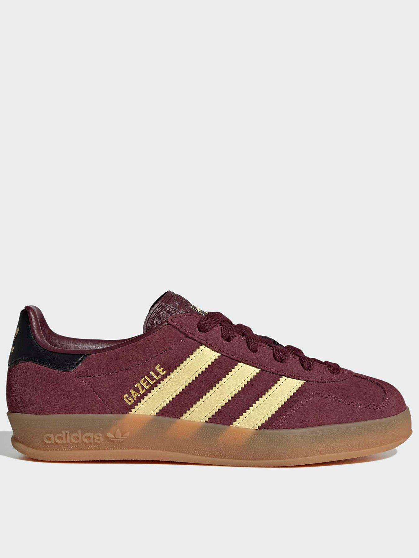 adidas Originals Unisex Gazelle Indoor Trainers, Burgundy, Size 5 Older