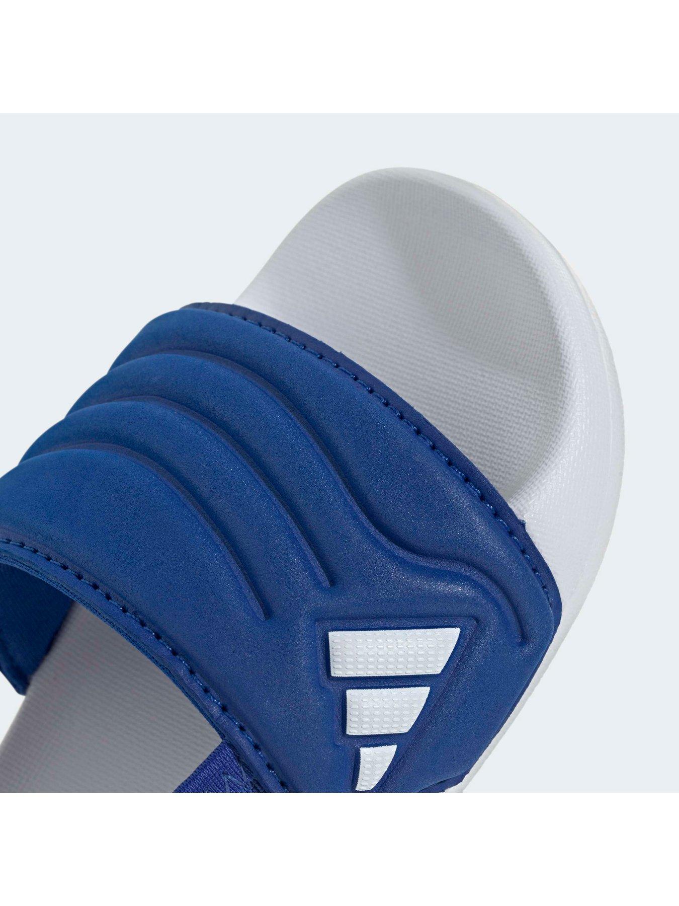 Image 6 of 7 of adidas Sportswear Infant Kids' Adilette Estrap 2.0 Slides with Heel Strap and Contoured Footbed - Blue