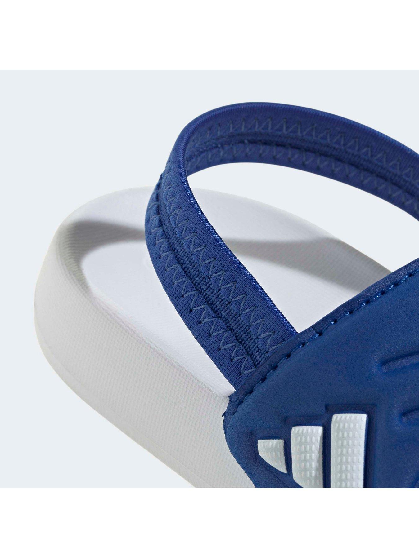 Image 7 of 7 of adidas Sportswear Infant Kids' Adilette Estrap 2.0 Slides with Heel Strap and Contoured Footbed - Blue