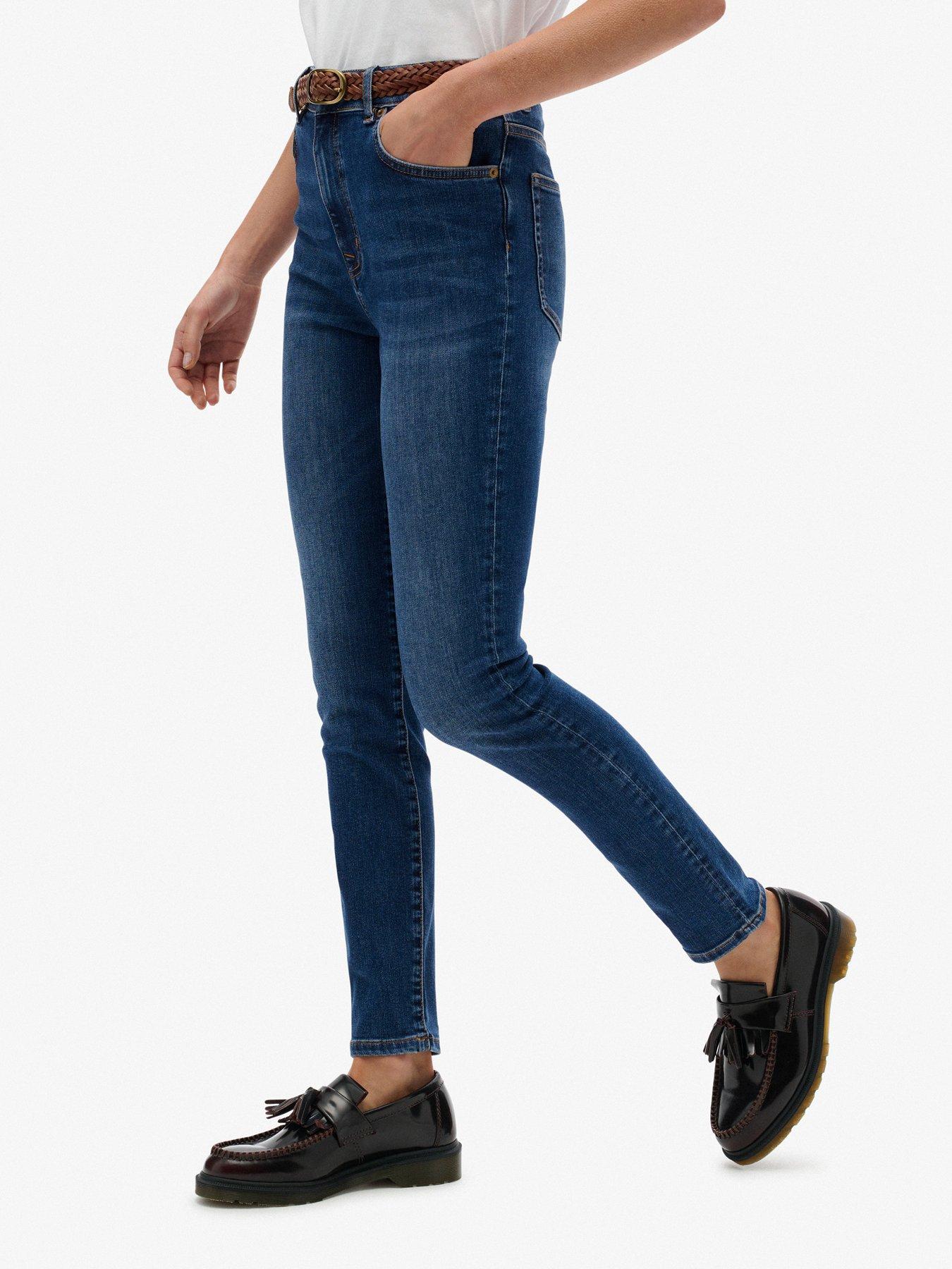 Superdry High Rise Skinny Jeans - Navy