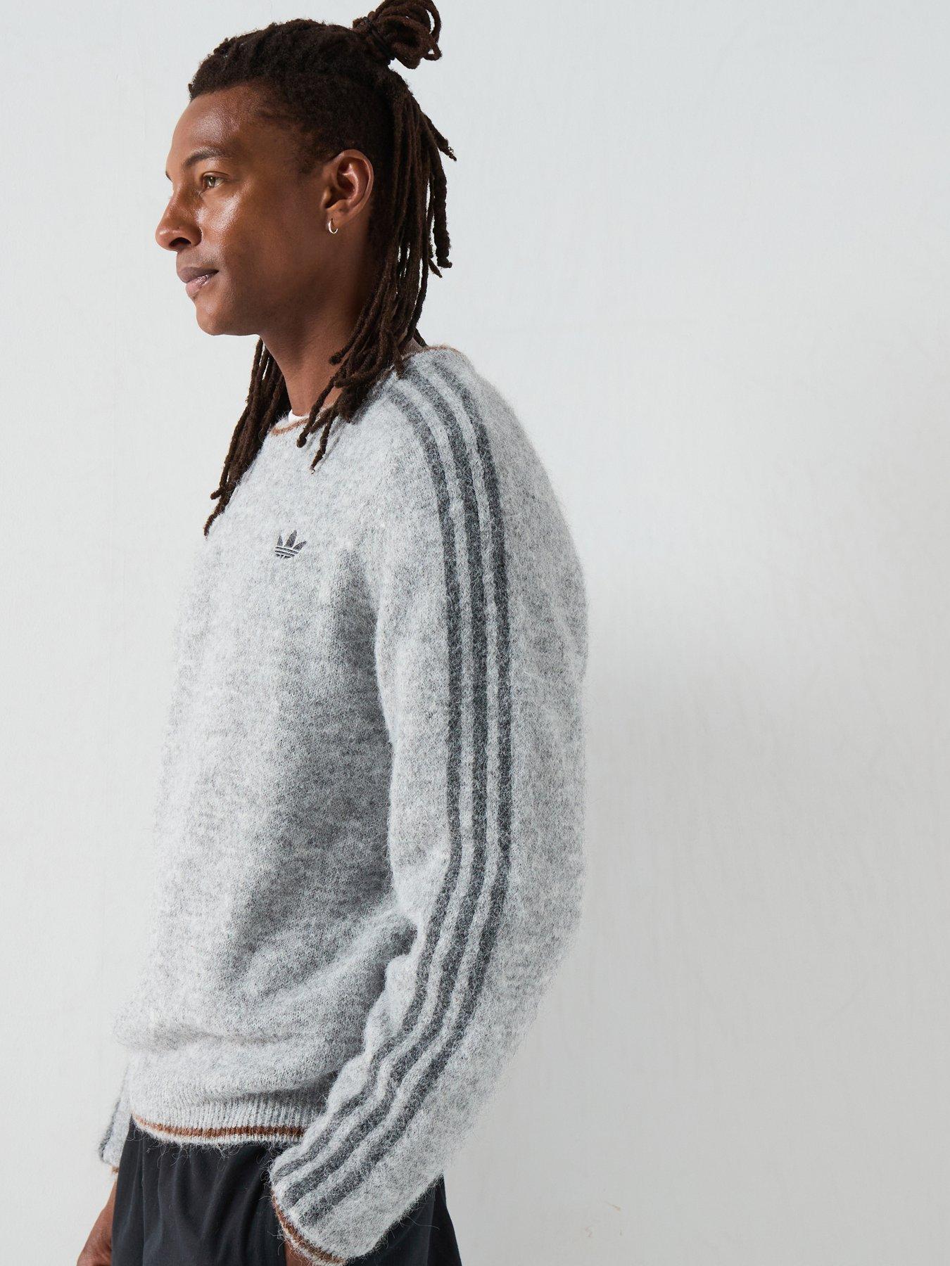 Image 1 of 6 of adidas Originals Mens Fluffy Knit Crew - Grey