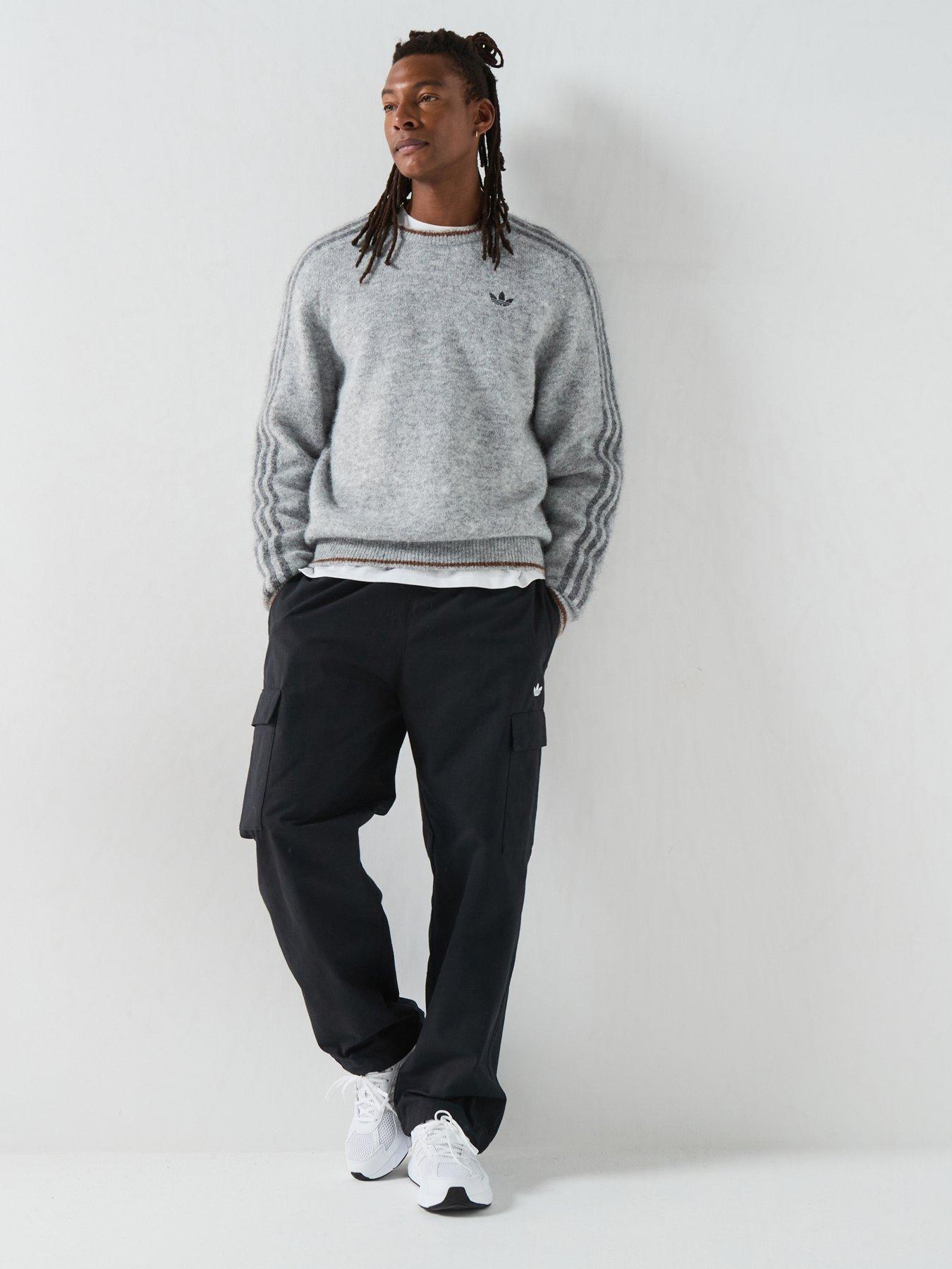 Image 3 of 6 of adidas Originals Mens Fluffy Knit Crew - Grey