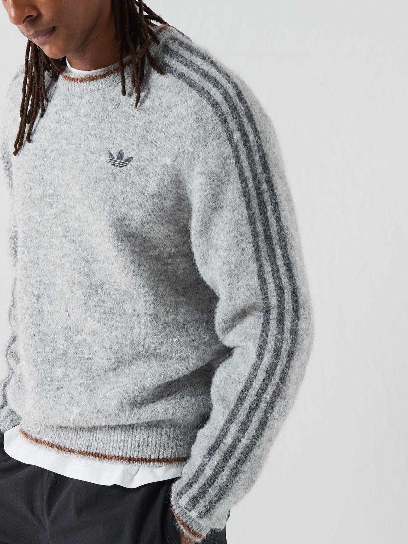Image 5 of 6 of adidas Originals Mens Fluffy Knit Crew - Grey