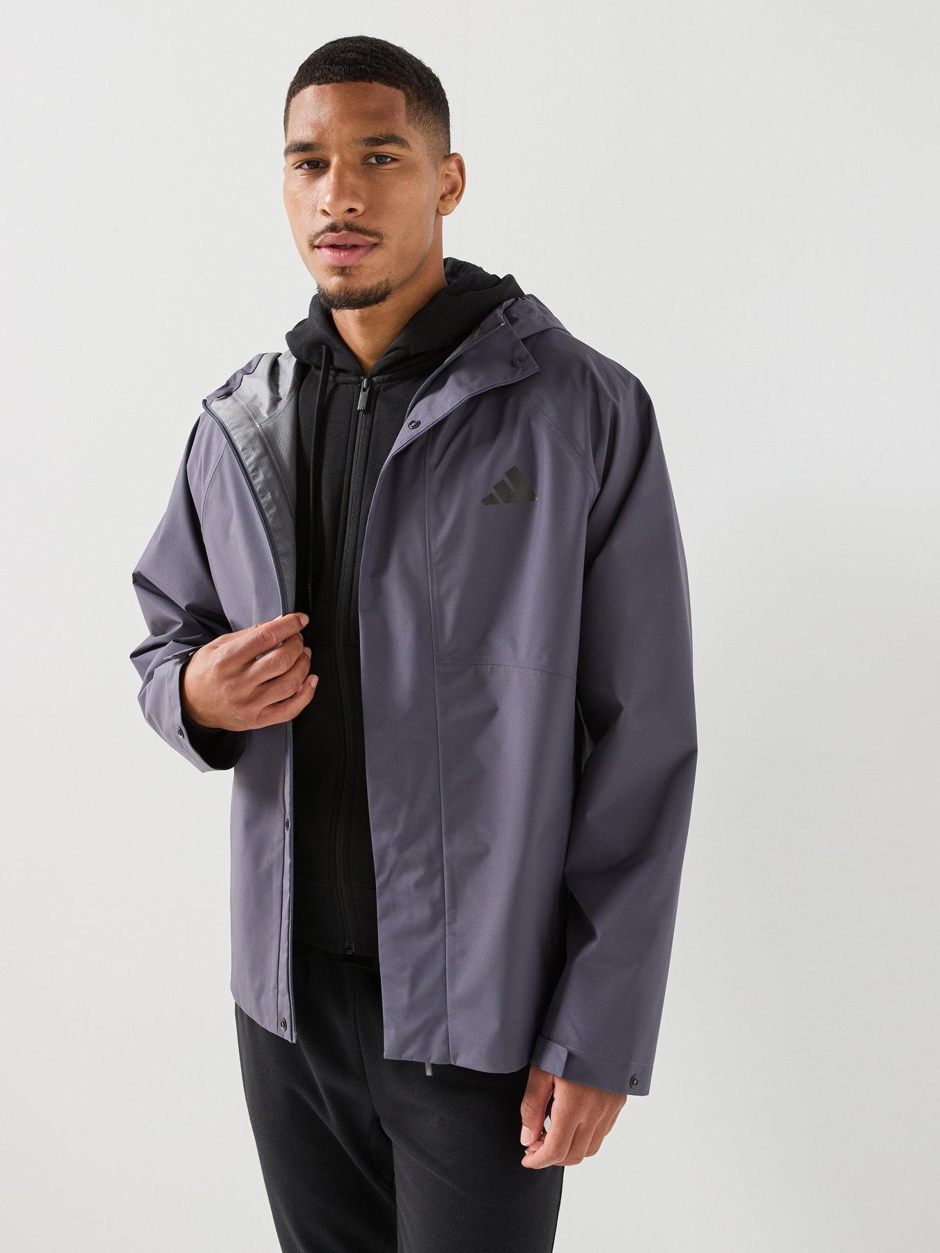 Image 1 of 6 of adidas Sportswear Mens Essentials Rain Jacket - Grey