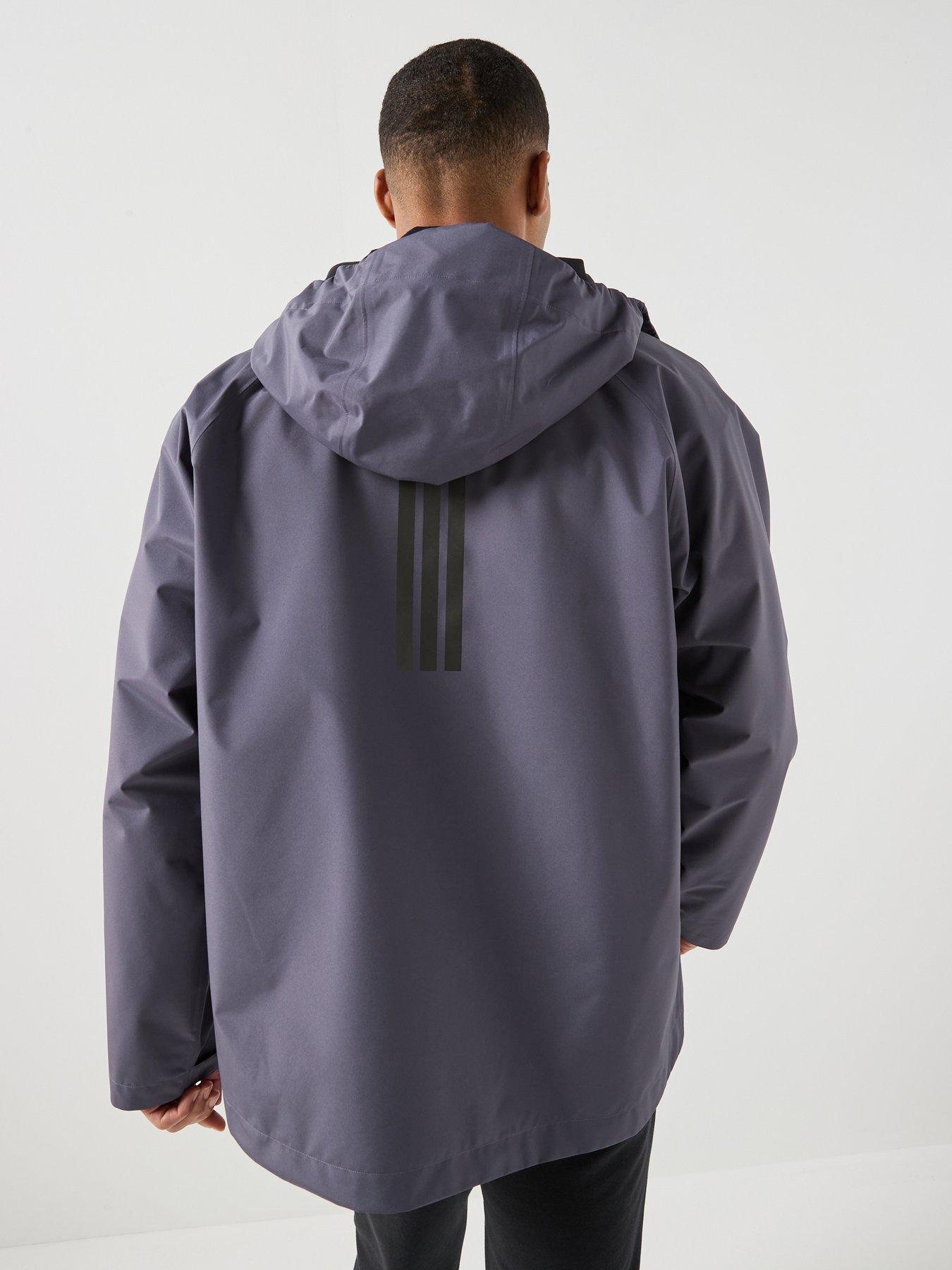 Image 2 of 6 of adidas Sportswear Mens Essentials Rain Jacket - Grey