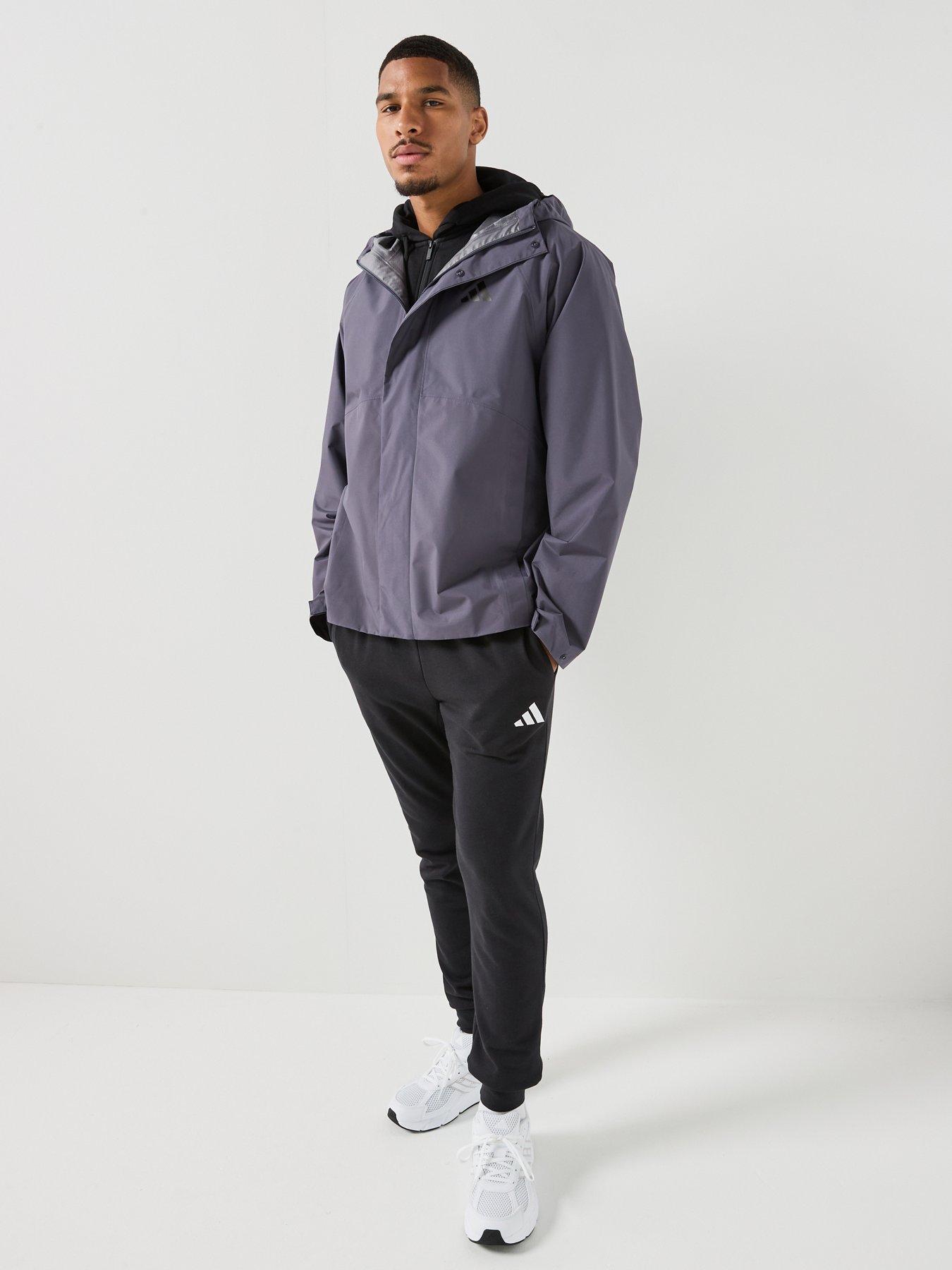 Image 5 of 6 of adidas Sportswear Mens Essentials Rain Jacket - Grey