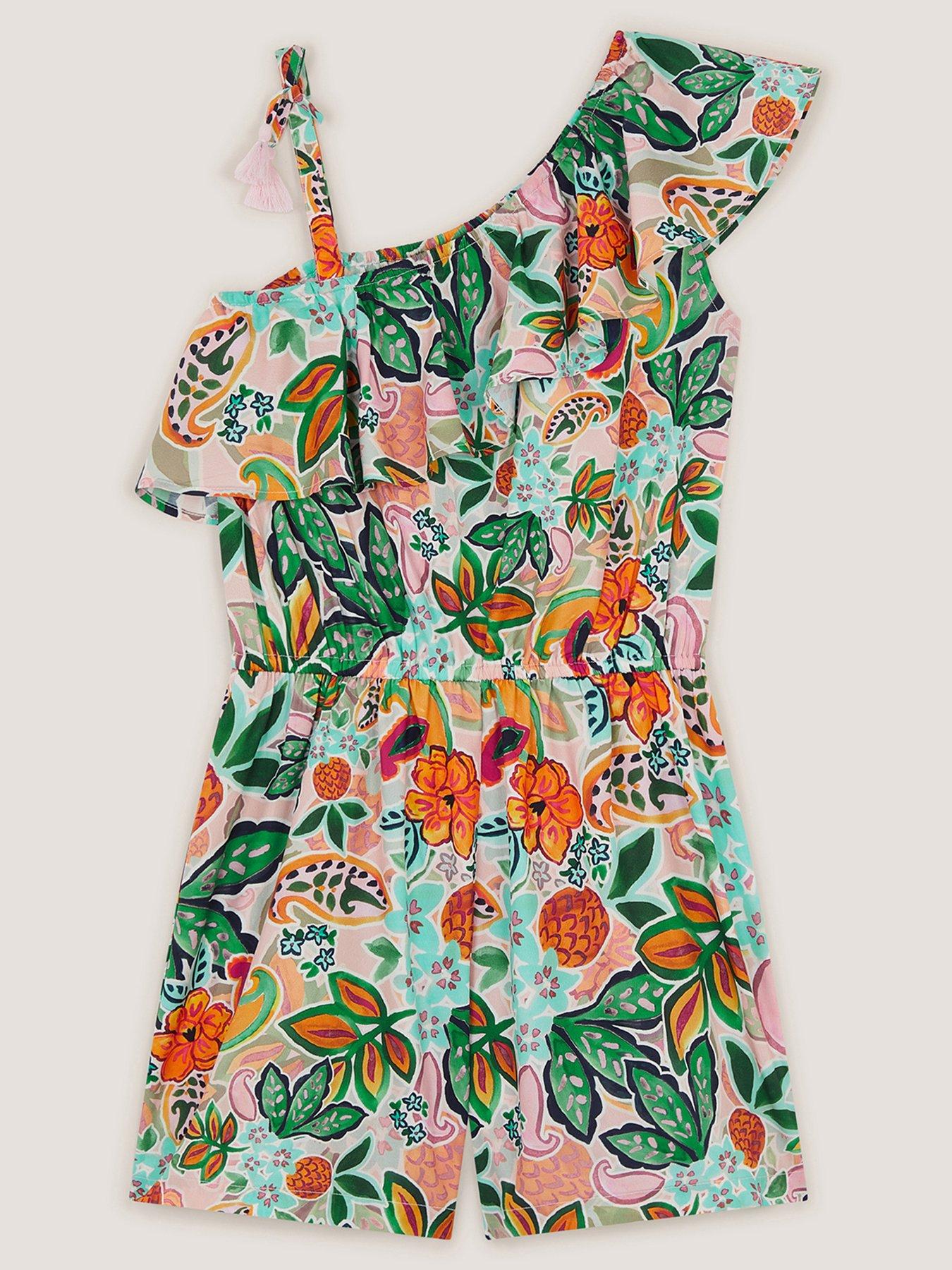 Monsoon Girls Storm Pineapple Playsuit - Multi