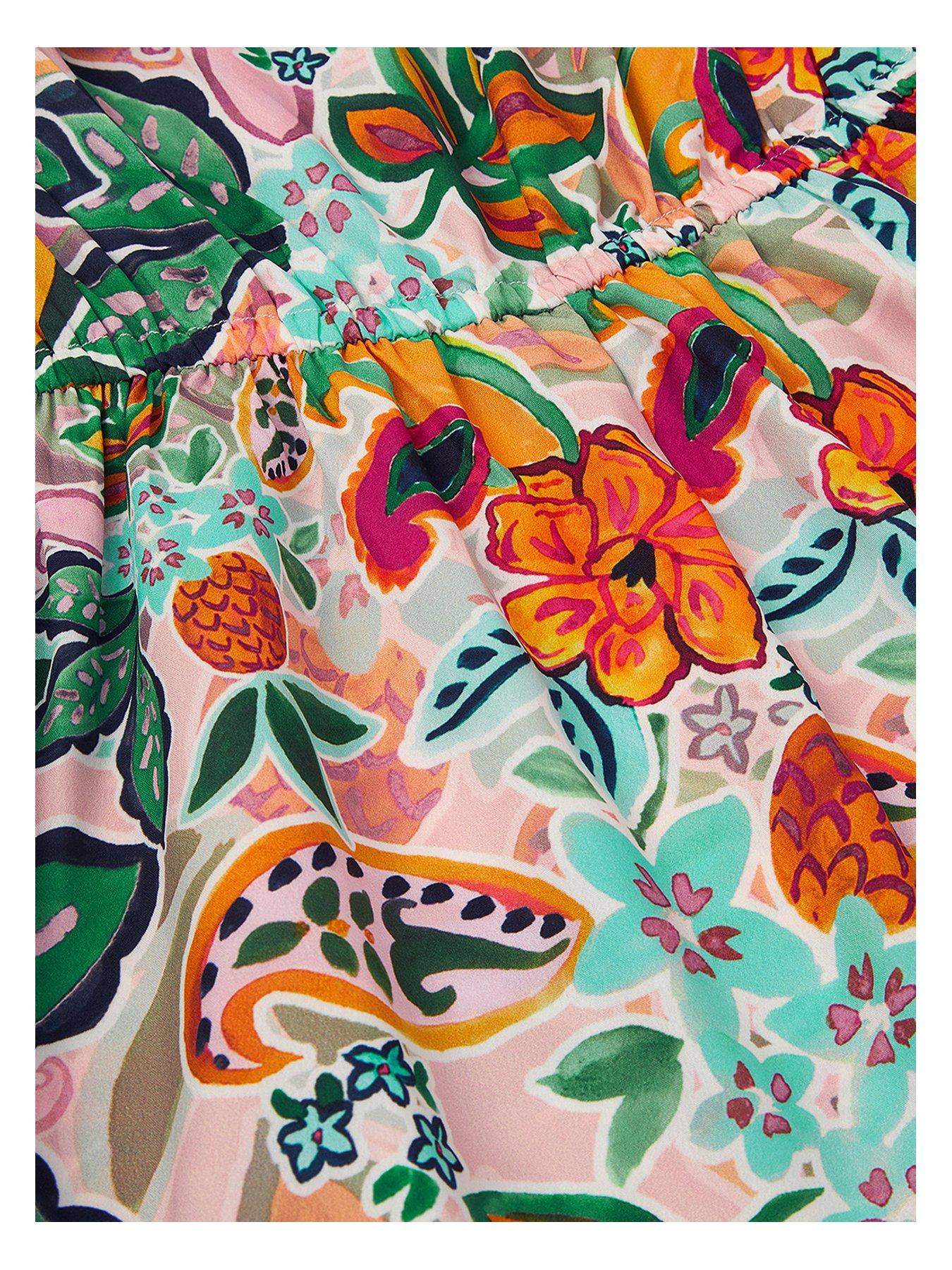 Image 3 of 3 of Monsoon Girls Tropical Playsuit - Multi