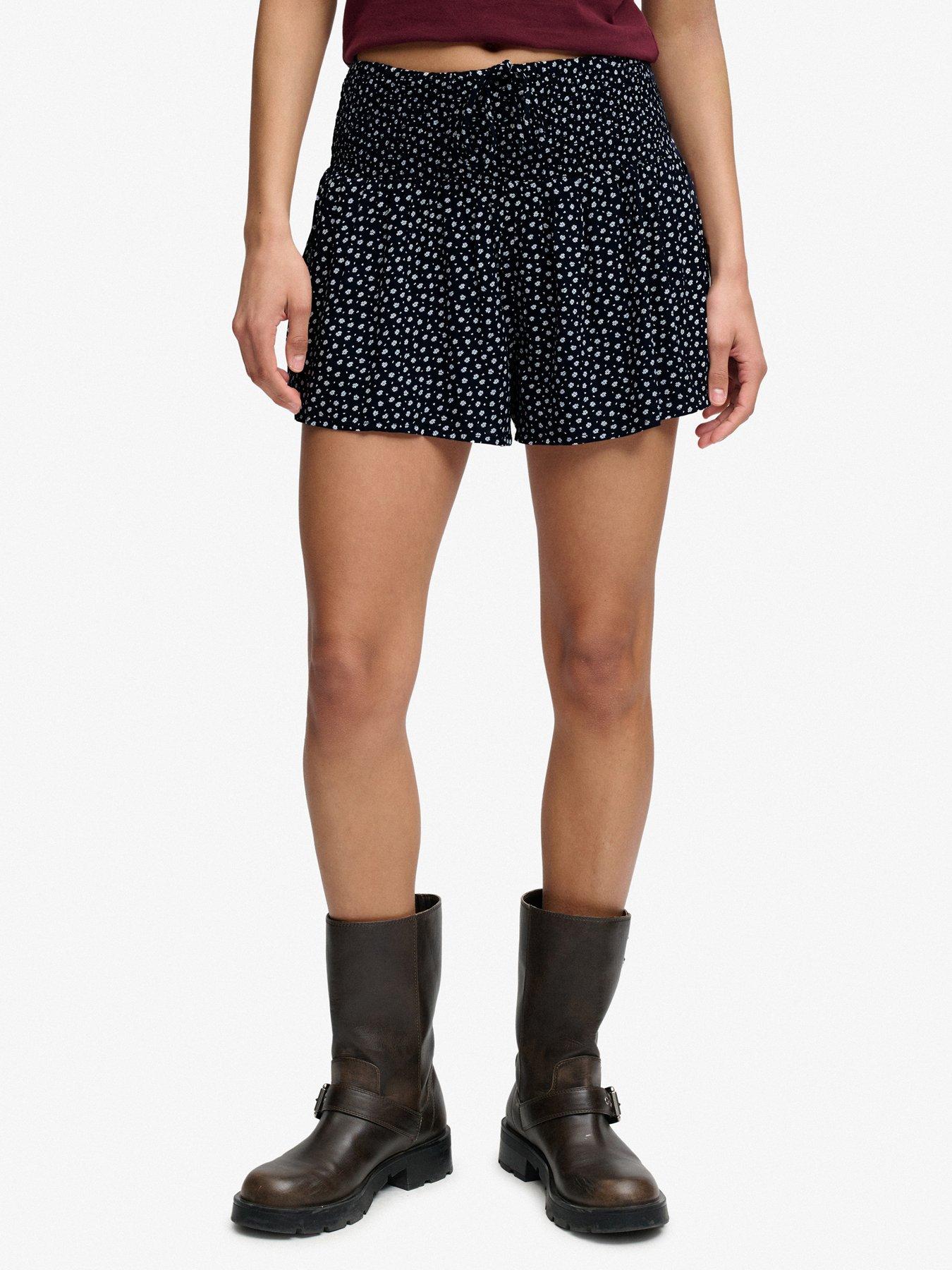 Image 1 of 7 of Superdry Printed Mini Smocked Shorts