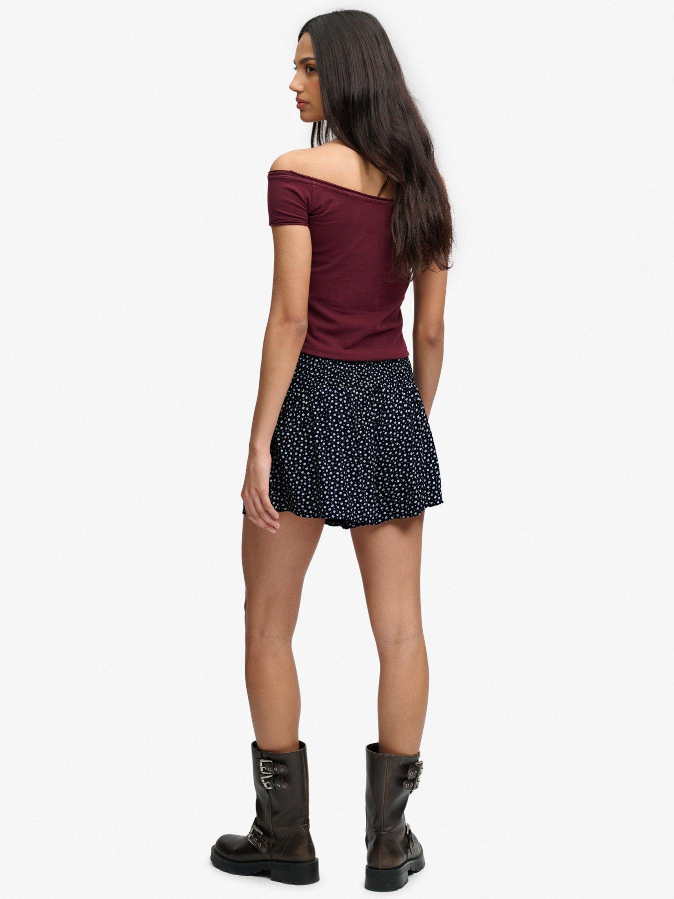 Image 5 of 7 of Superdry Printed Mini Smocked Shorts