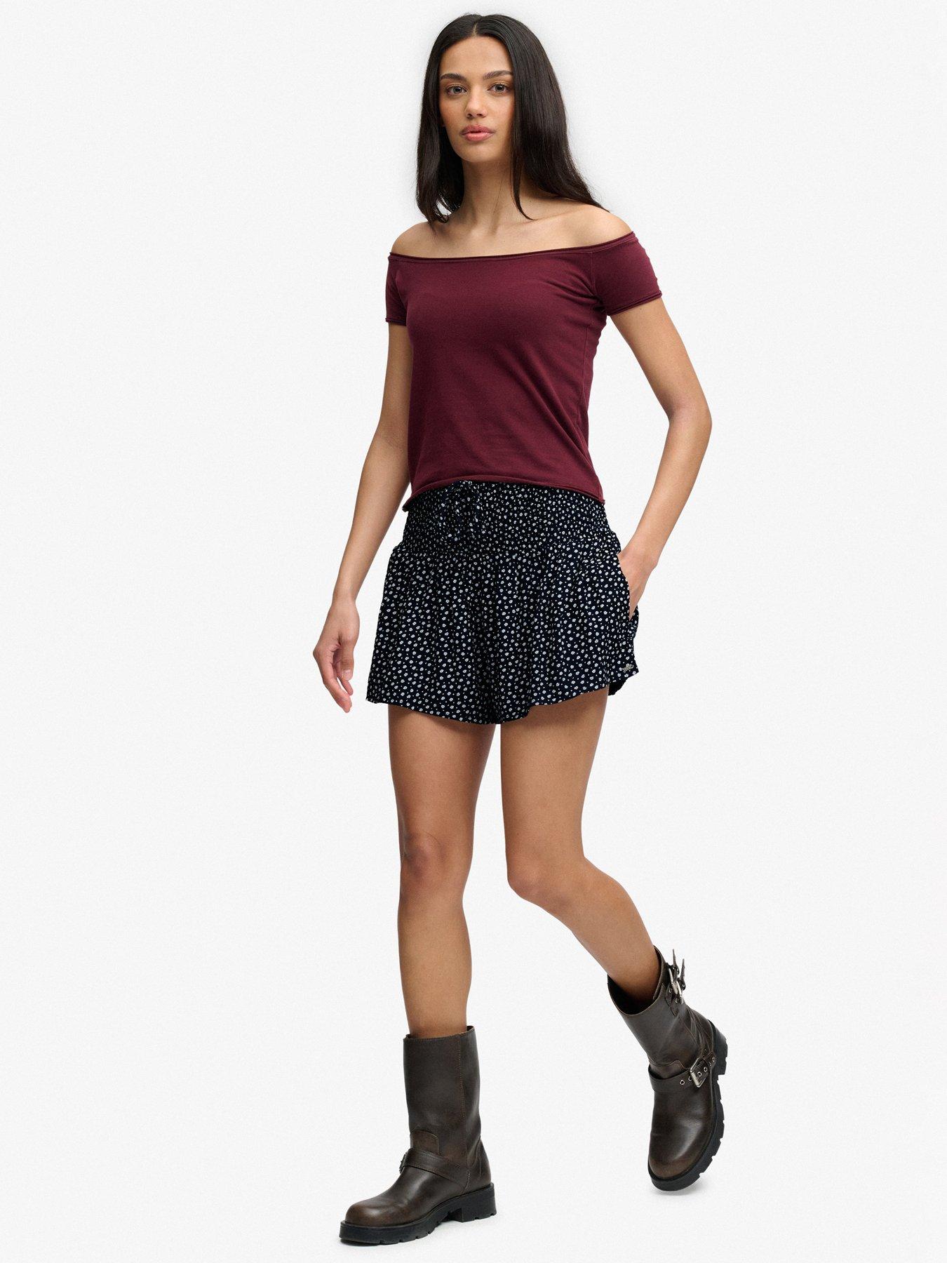 Image 6 of 7 of Superdry Printed Mini Smocked Shorts