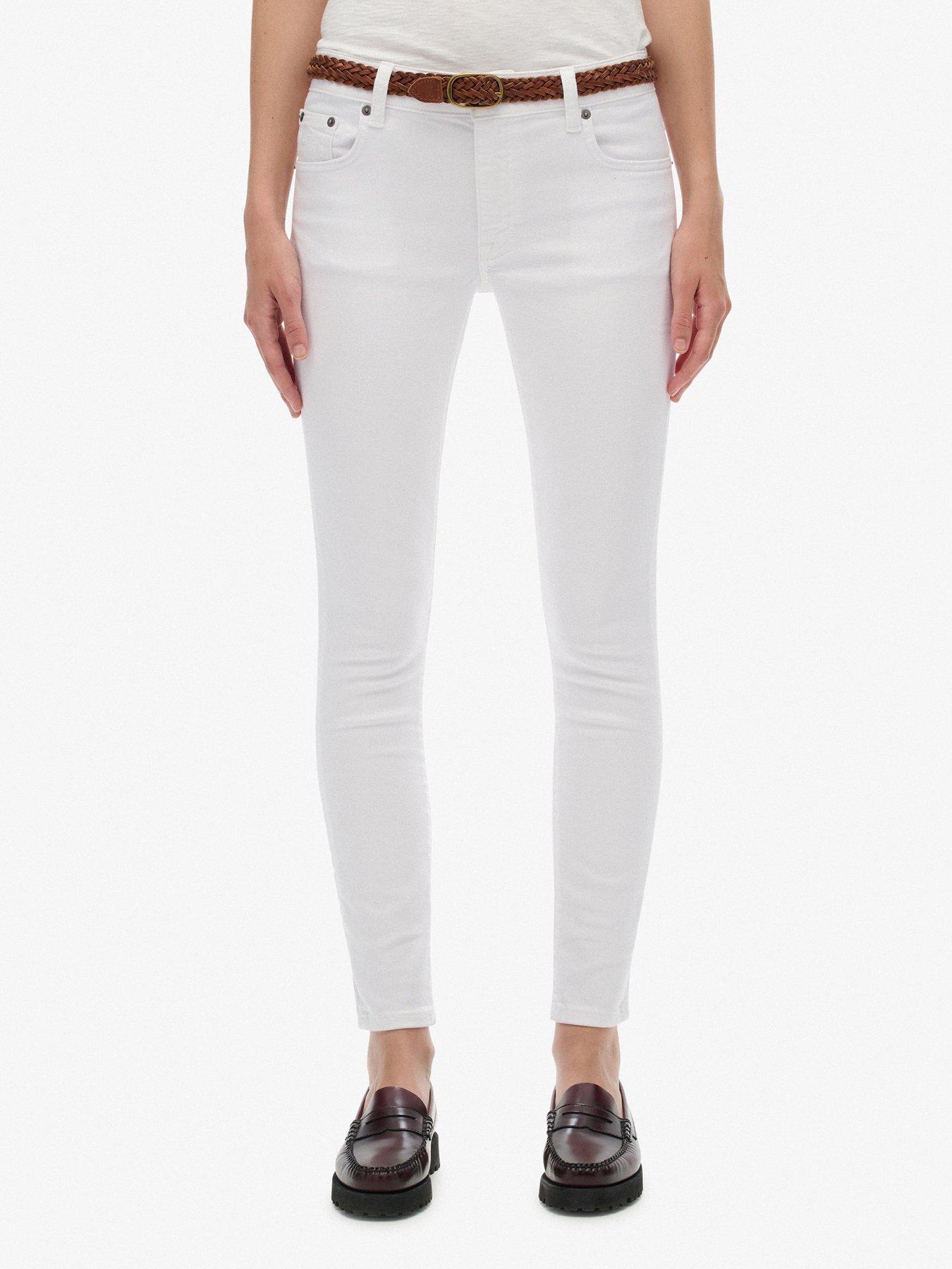 Superdry Mid Rise Skinny Jean - White