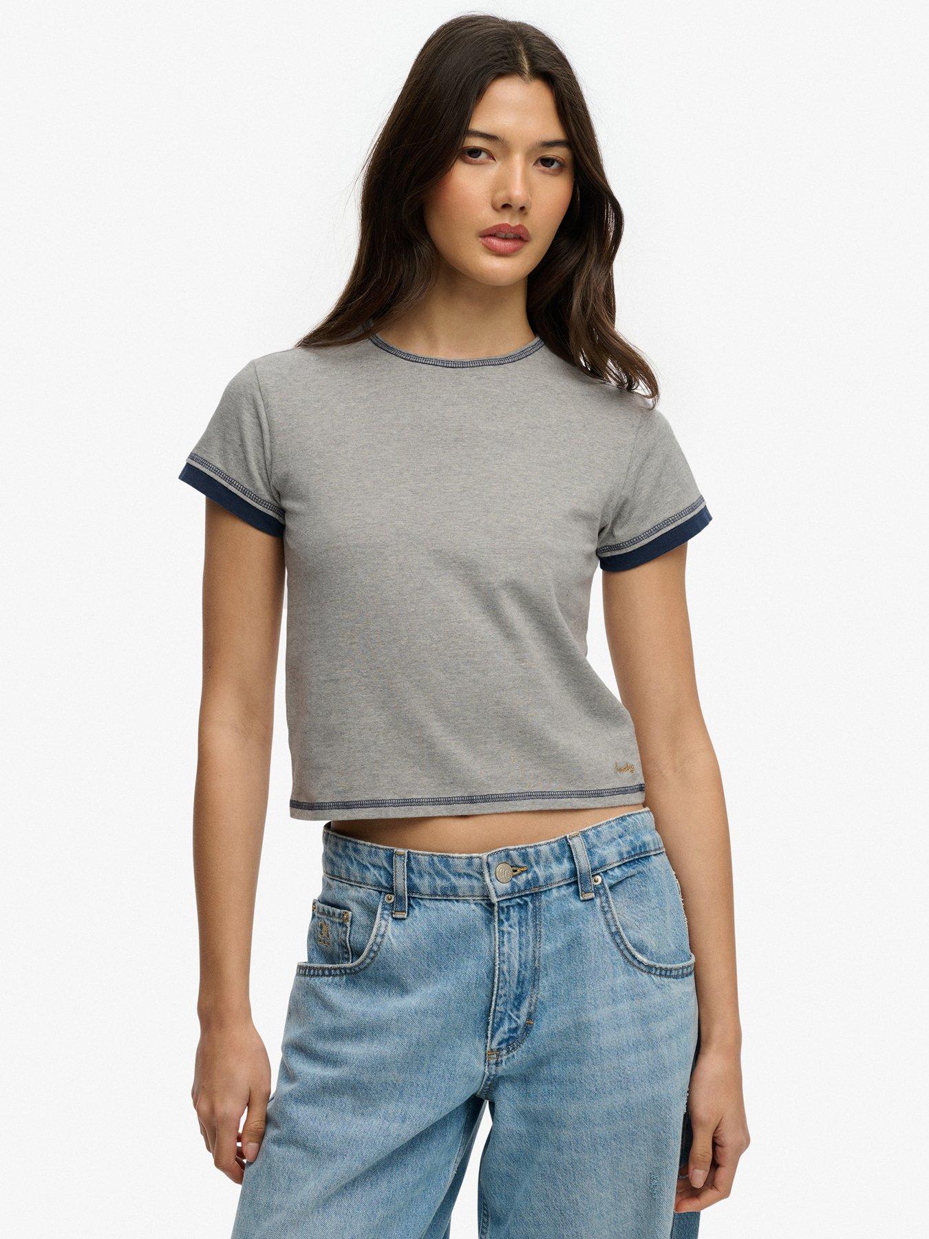 Superdry Ath Ess Layered Top - Grey