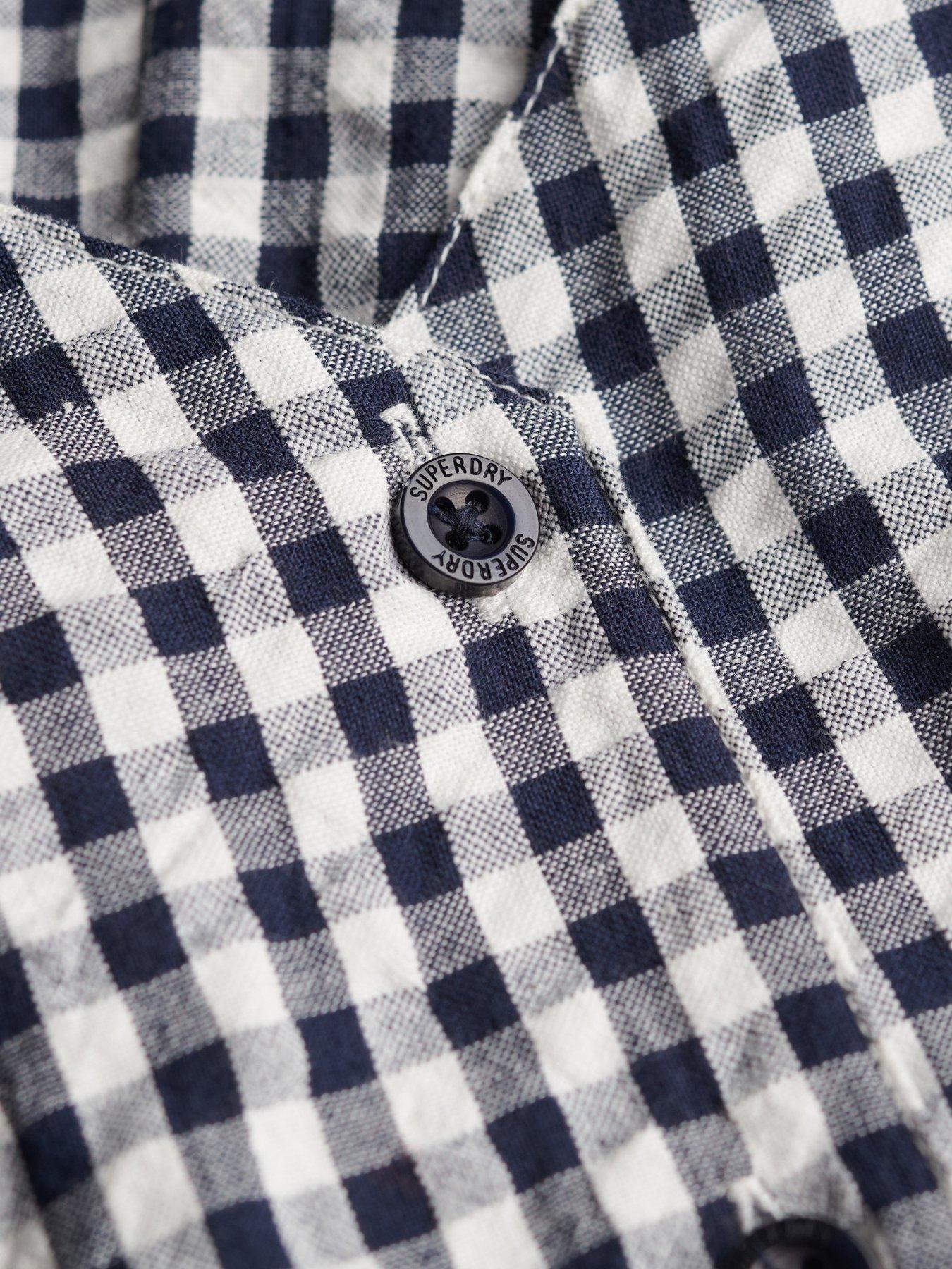 Image 7 of 7 of Superdry Gingham Cami Playsuit - Navy