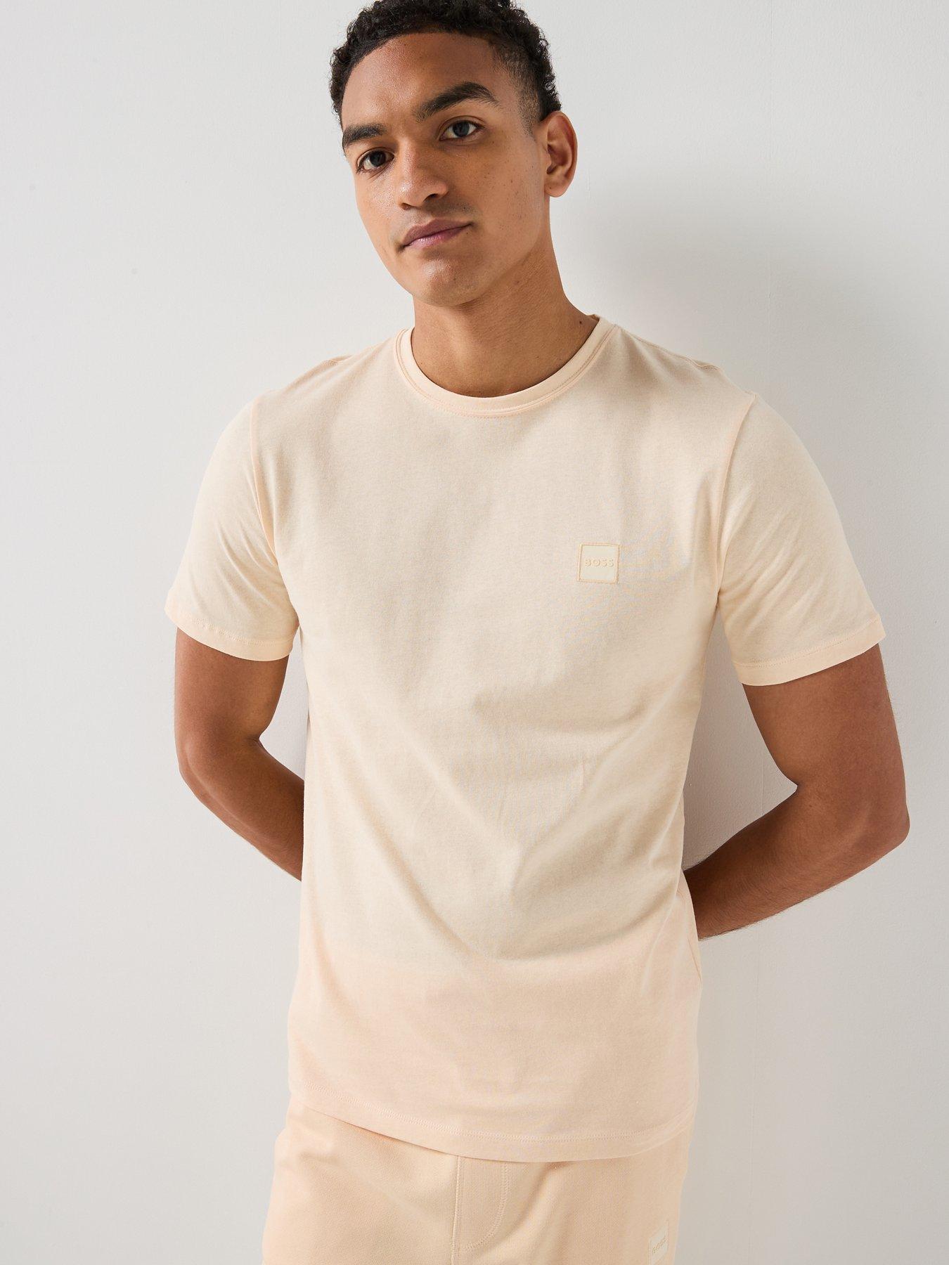 BOSS Tales Tonal Logo Relaxed Fit T-Shirt, Orange, Size L, Men