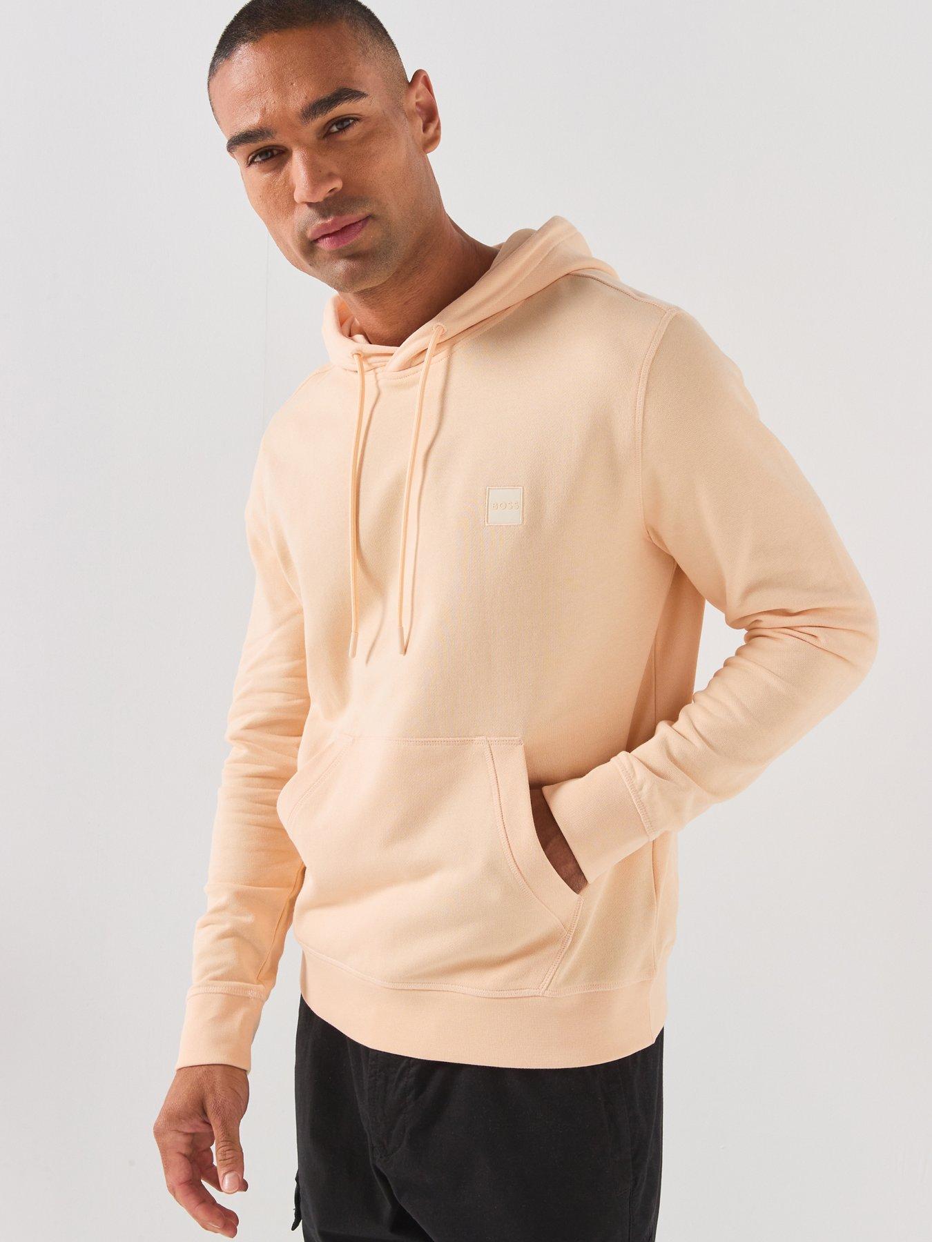 Image 1 of 6 of BOSS Wetalk Overhead Tonal Logo Hoodie - Orange
