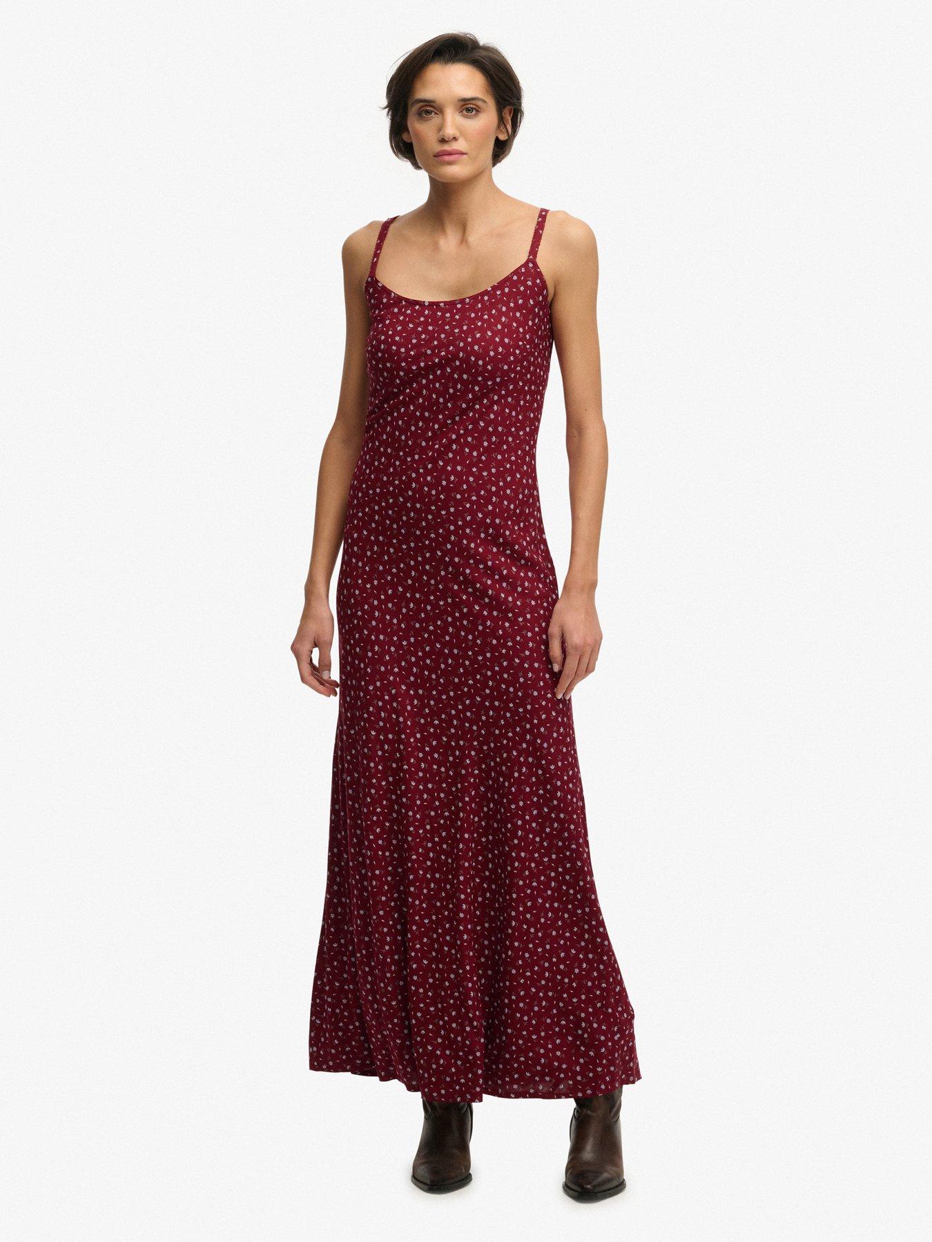 Superdry Printed Cami Maxi Dress - Blue