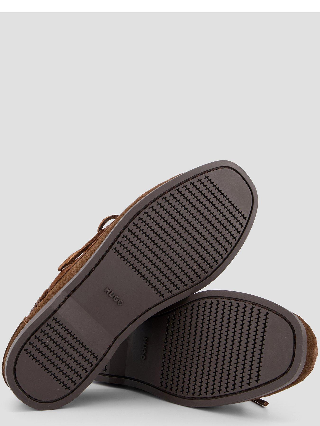 Image 4 of 7 of HUGO Darcy Suede Boat Shoes - Brown
