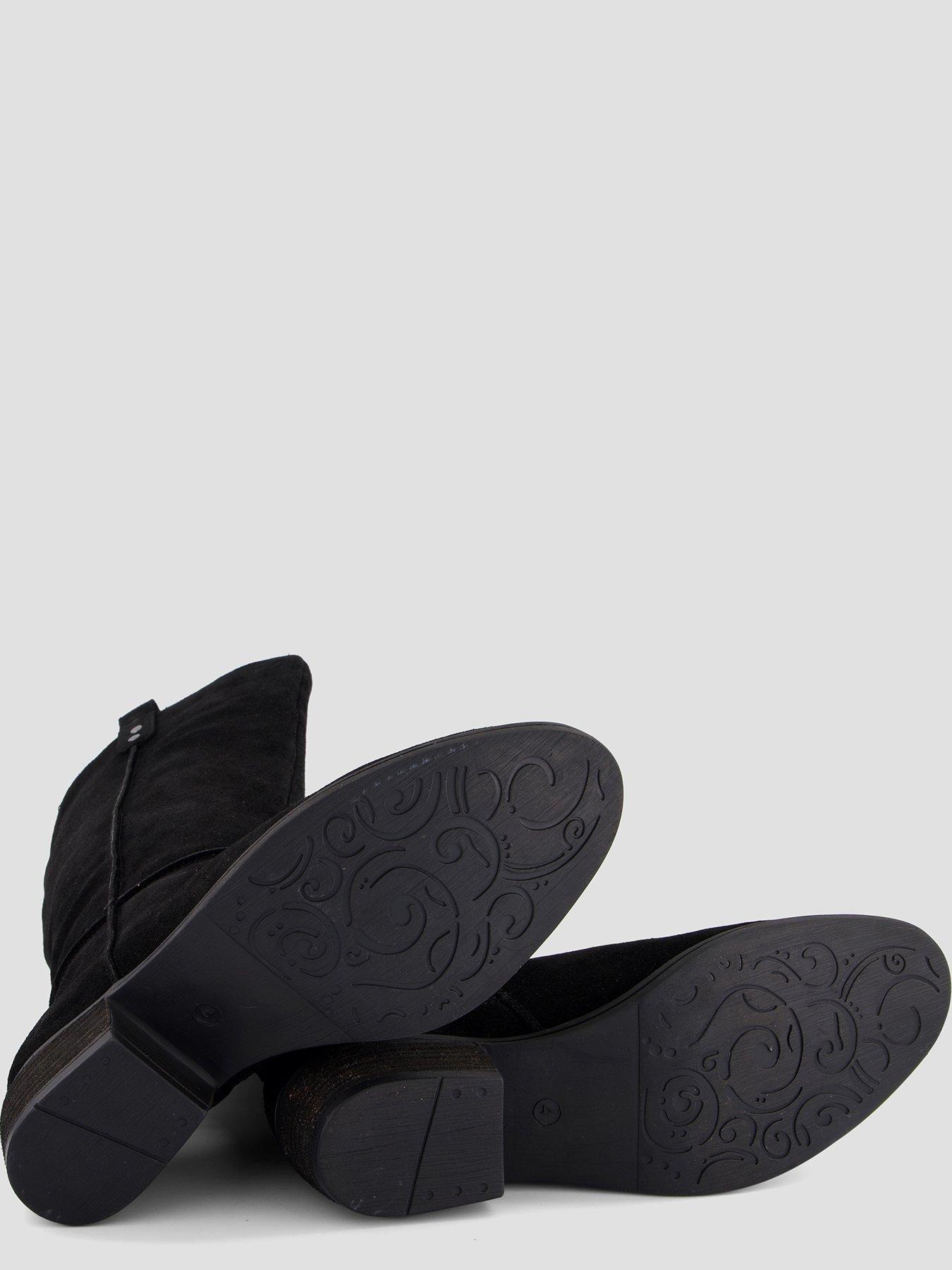 Image 5 of 8 of The Very Collection Womens Knee Real Suede Low Block Heel Boots - Black