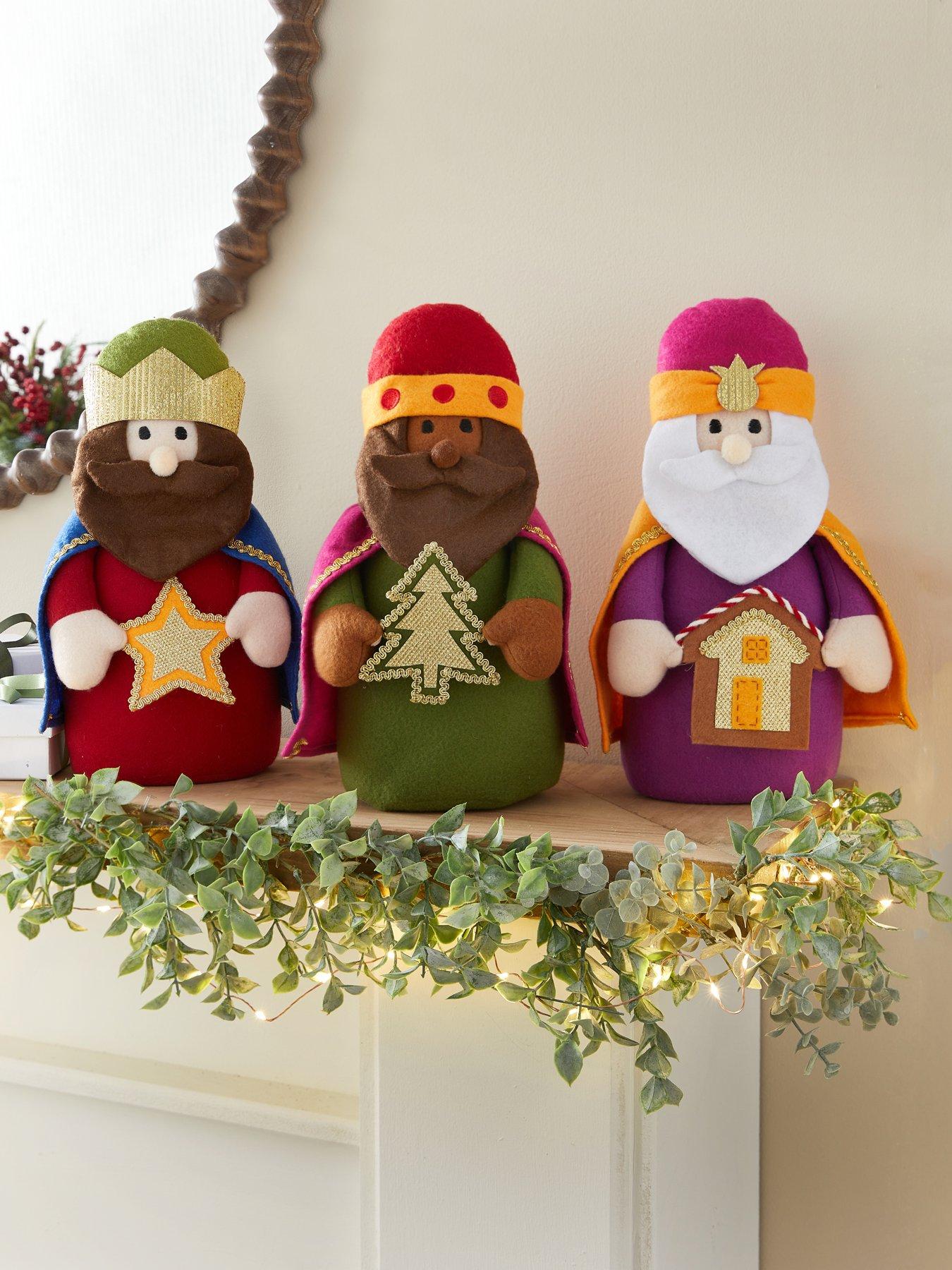 Image 1 of 7 of Three Kings Set of 3&nbsp;Wise Kings of The East Christmas Decorations