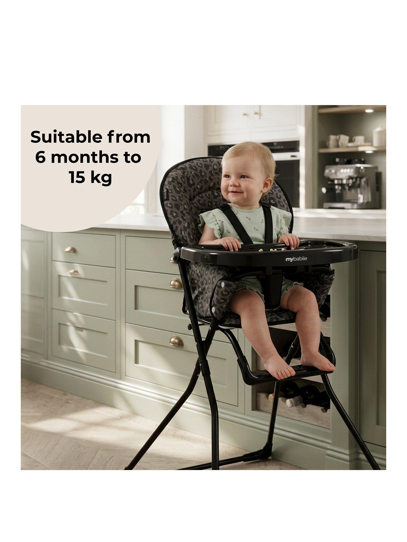 Image 2 of 8 of My Babiie MBHC1 Compact Highchair - Black Leopard