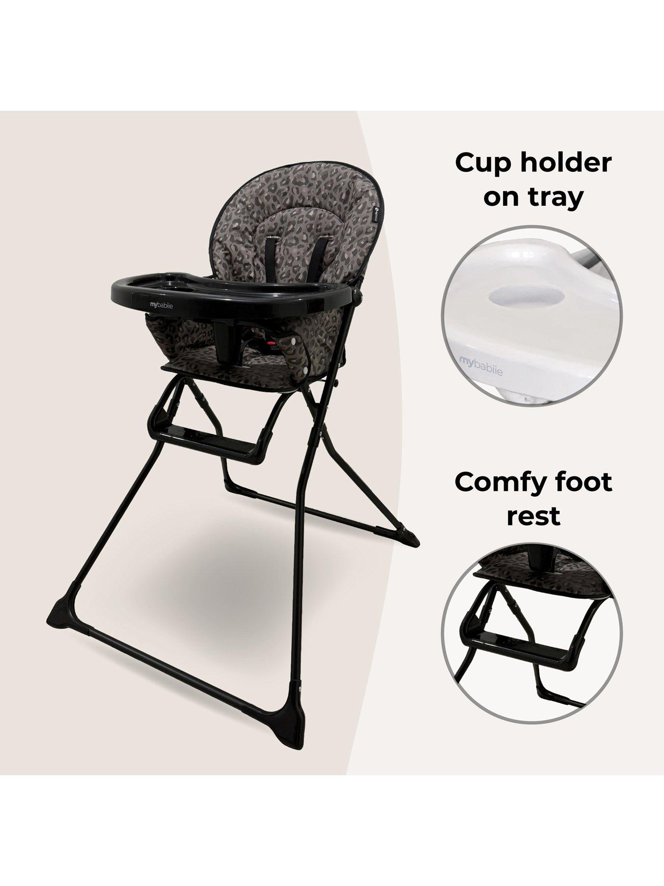 Image 3 of 8 of My Babiie MBHC1 Compact Highchair - Black Leopard