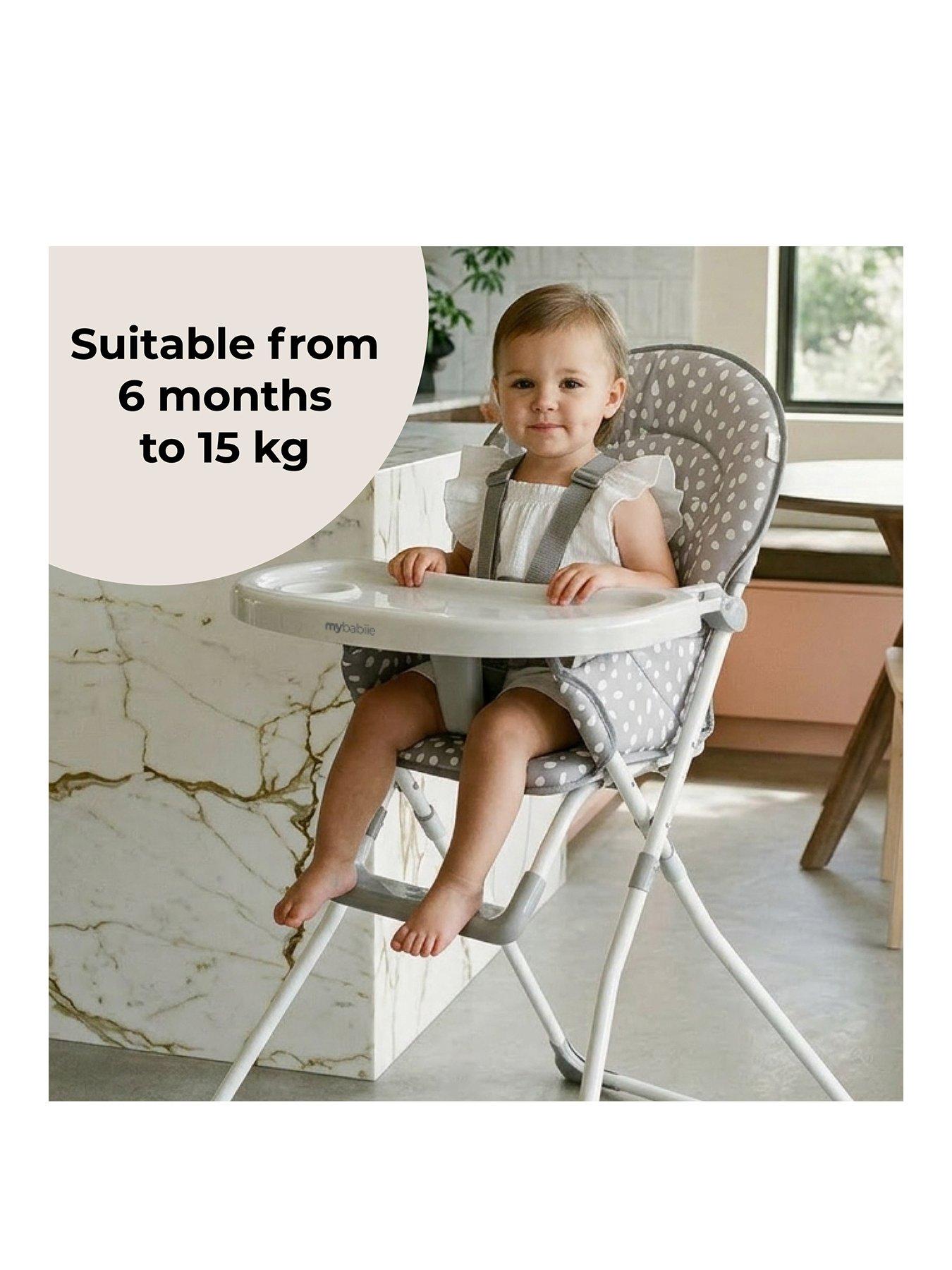 Image 2 of 8 of My Babiie MBHC1 Compact Highchair - Grey Dalmation