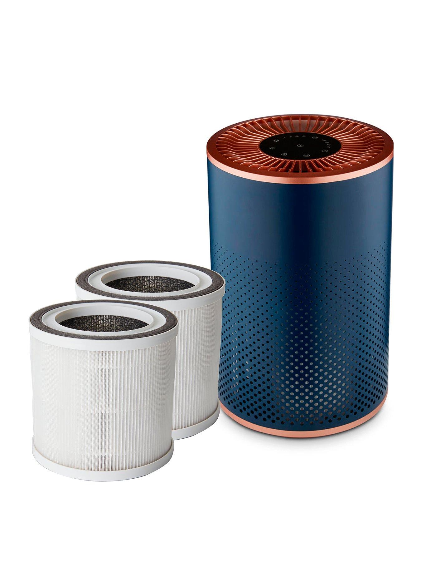 Tower Desktop Air Purifier & Replacement Filters, Midnight Blue & Copper