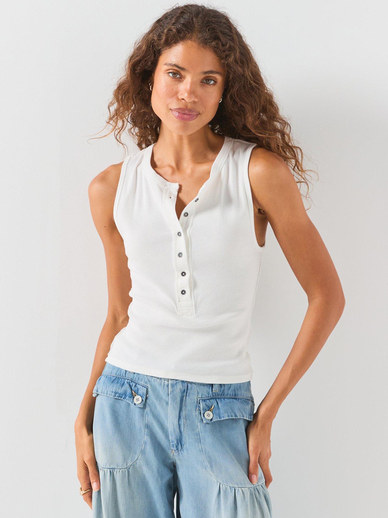 FREE PEOPLE Jamie Henley Tank Top - White