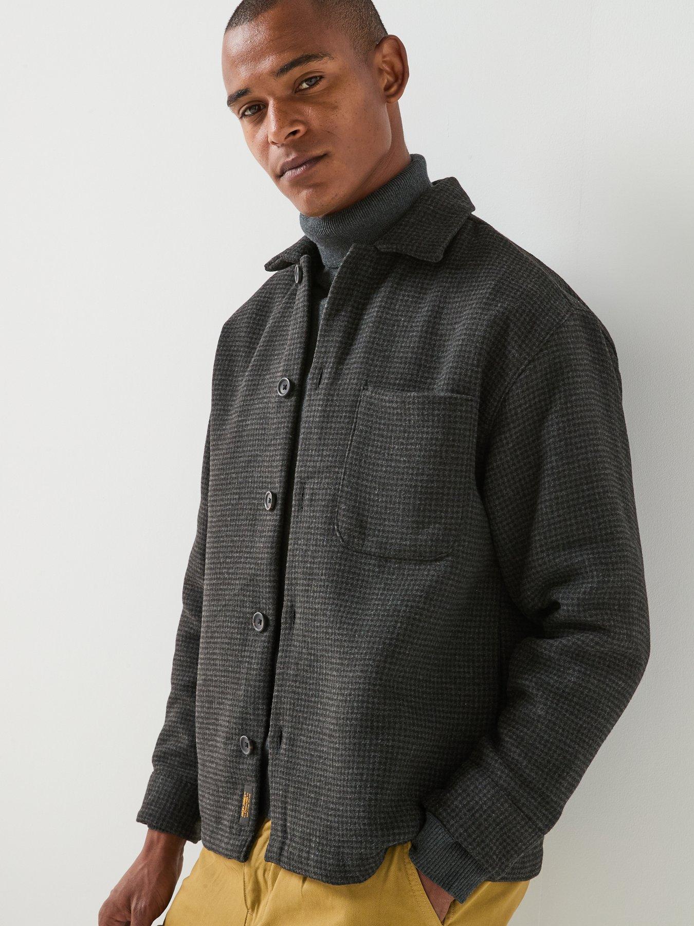 Image 1 of 6 of Jack & Jones Men's Soho Ollie Long Sleeve Overshirt - Black