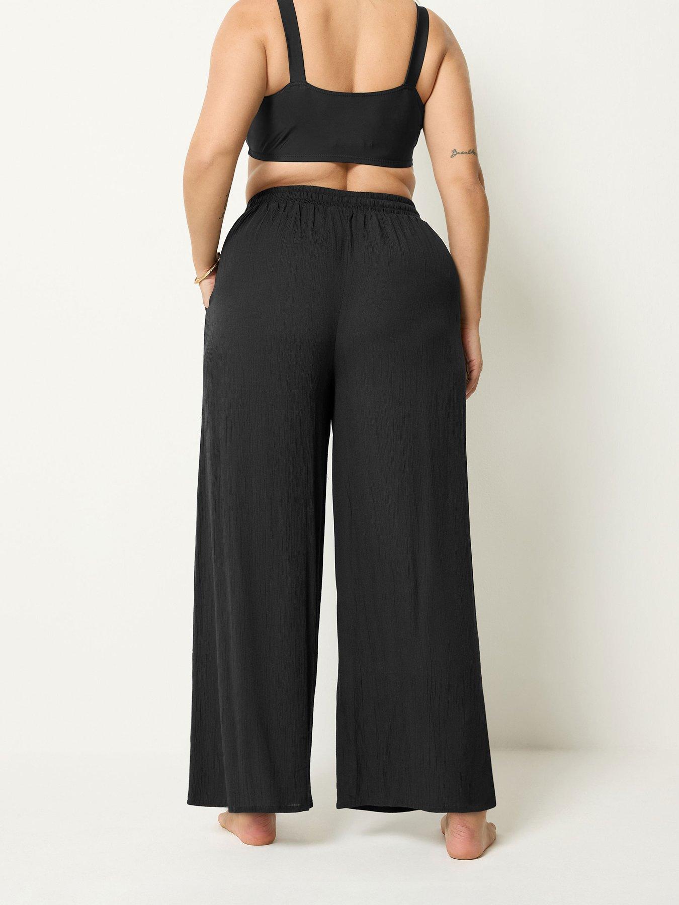Image 2 of 4 of Yours Curve Crinkle Trouser