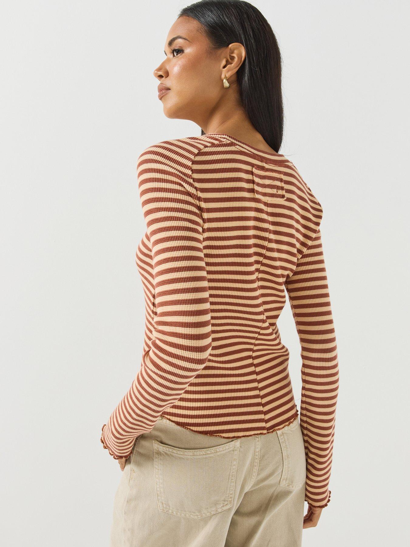 Image 2 of 6 of FREE PEOPLE Easy Does It Striped Tee