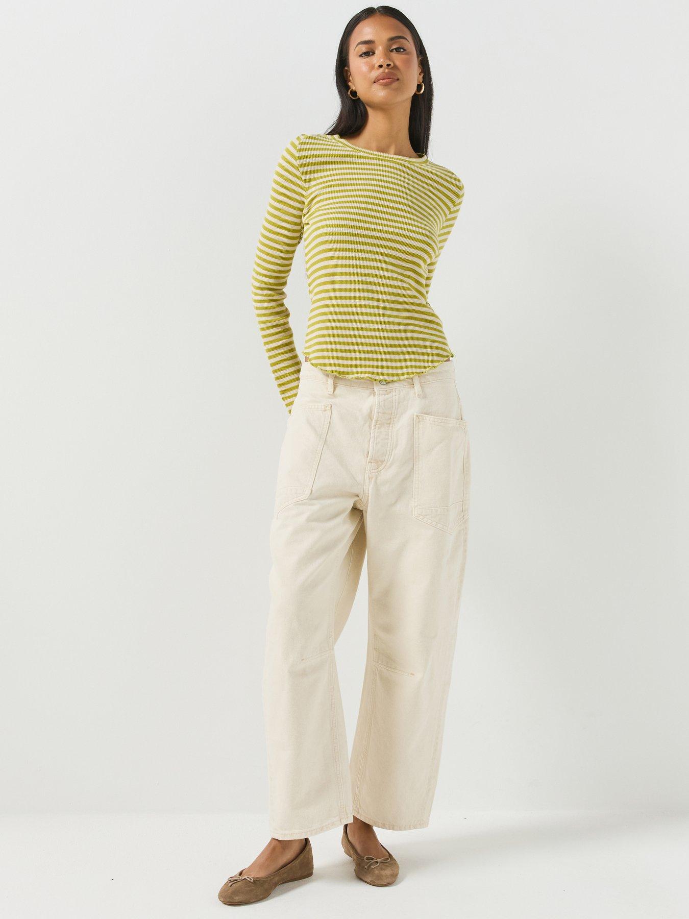 Image 3 of 6 of FREE PEOPLE Easy Does It Striped Tee